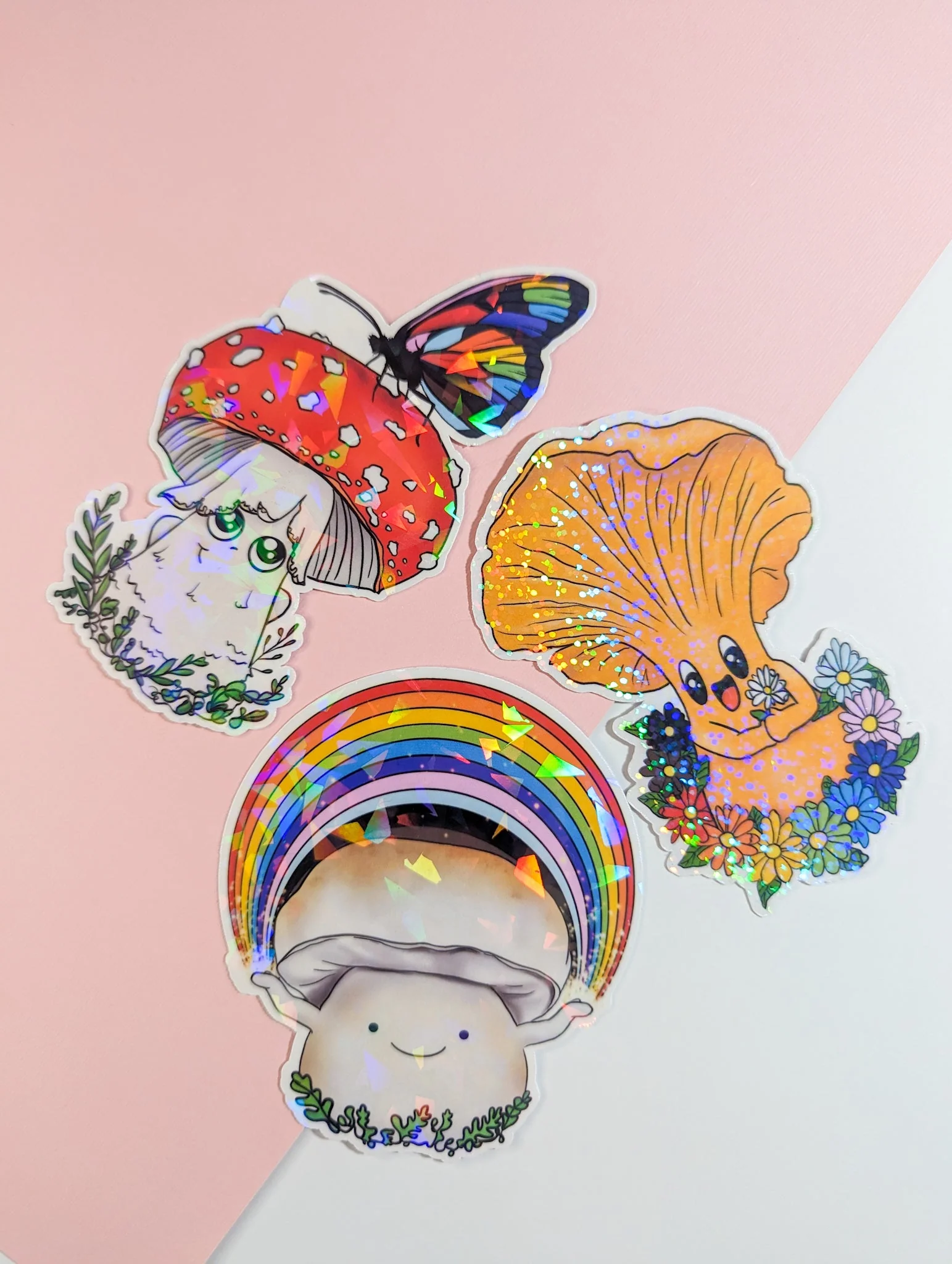So Mush Pride | Set of 3 Adorable and Inclusive Mushroom Stickers - Image 2