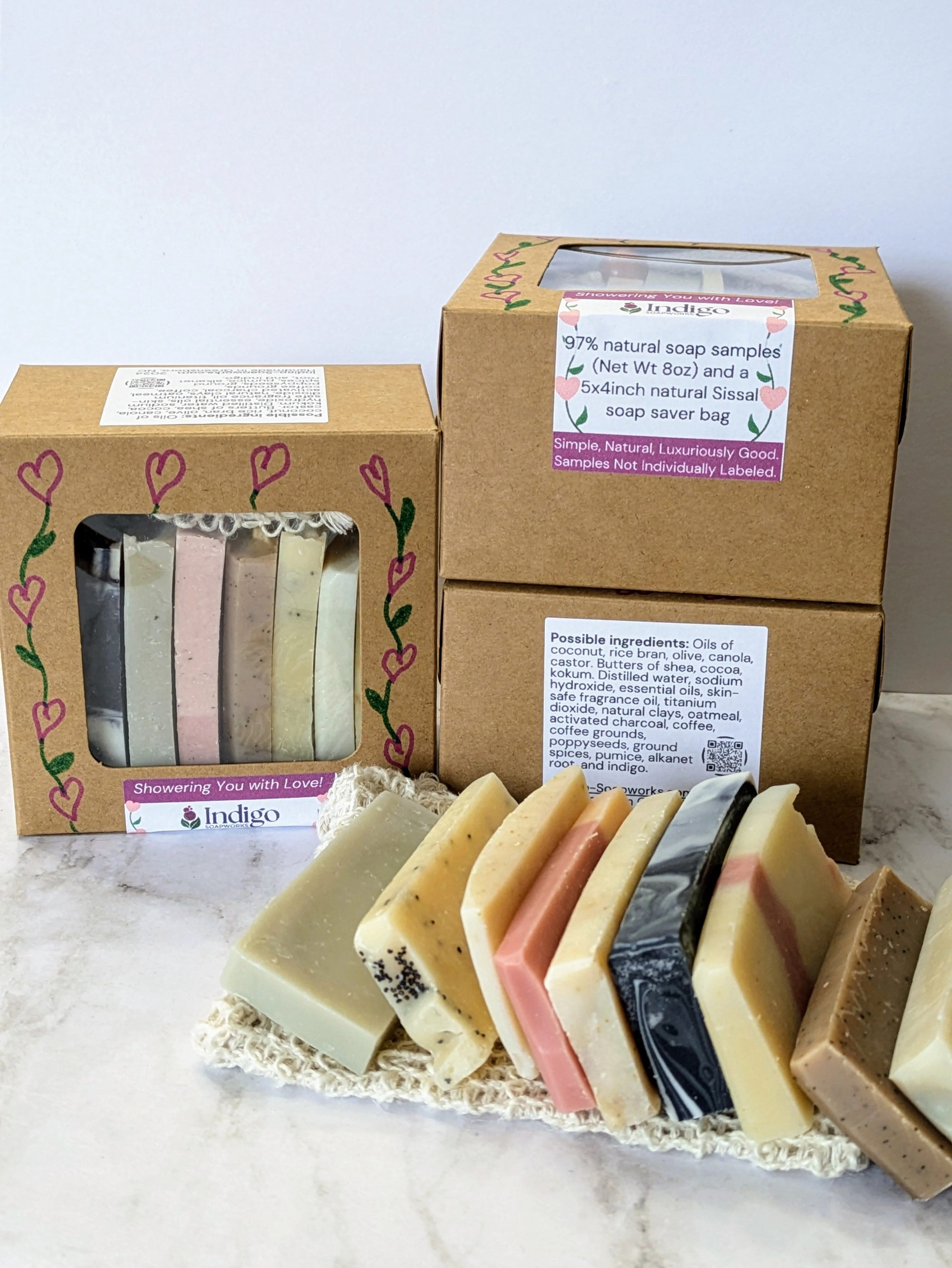Soap Samples Gift Set - with Sisal bag - Image 2