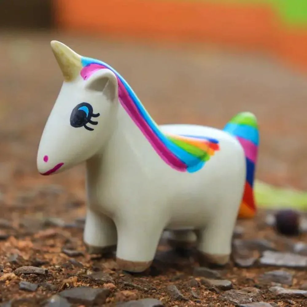 Soapstone Sculpture - Rainbow Unicorn - Image 3