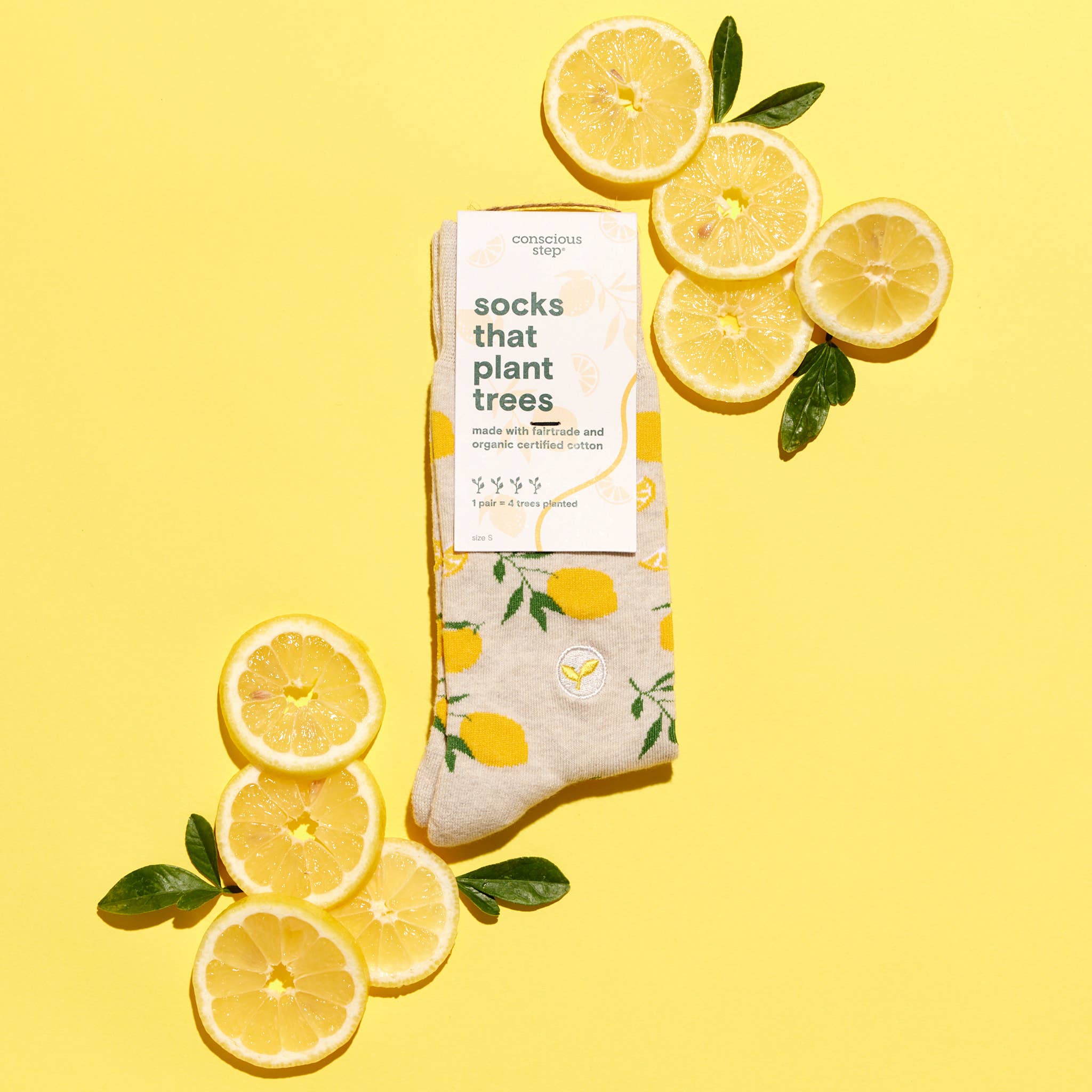 Socks that Plant Trees (Beige Lemons) - Image 3