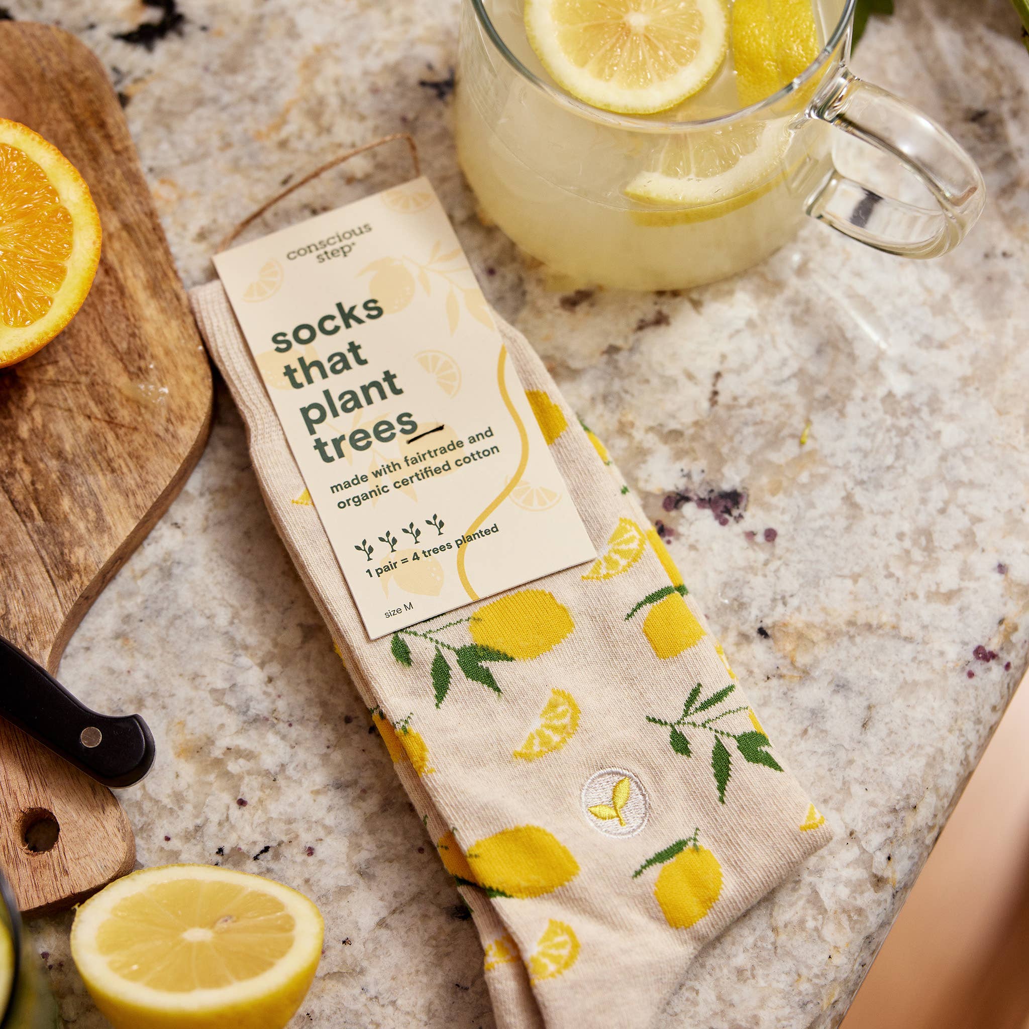 Socks that Plant Trees (Beige Lemons) - Image 6