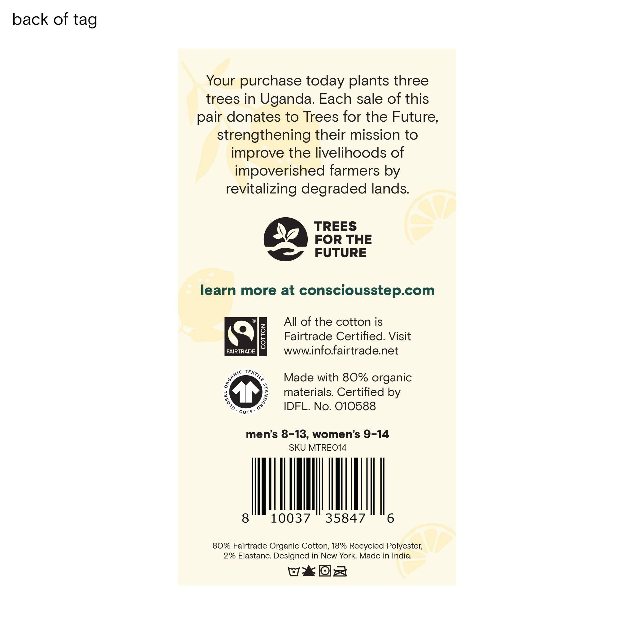 Socks that Plant Trees (Beige Lemons) - Image 7