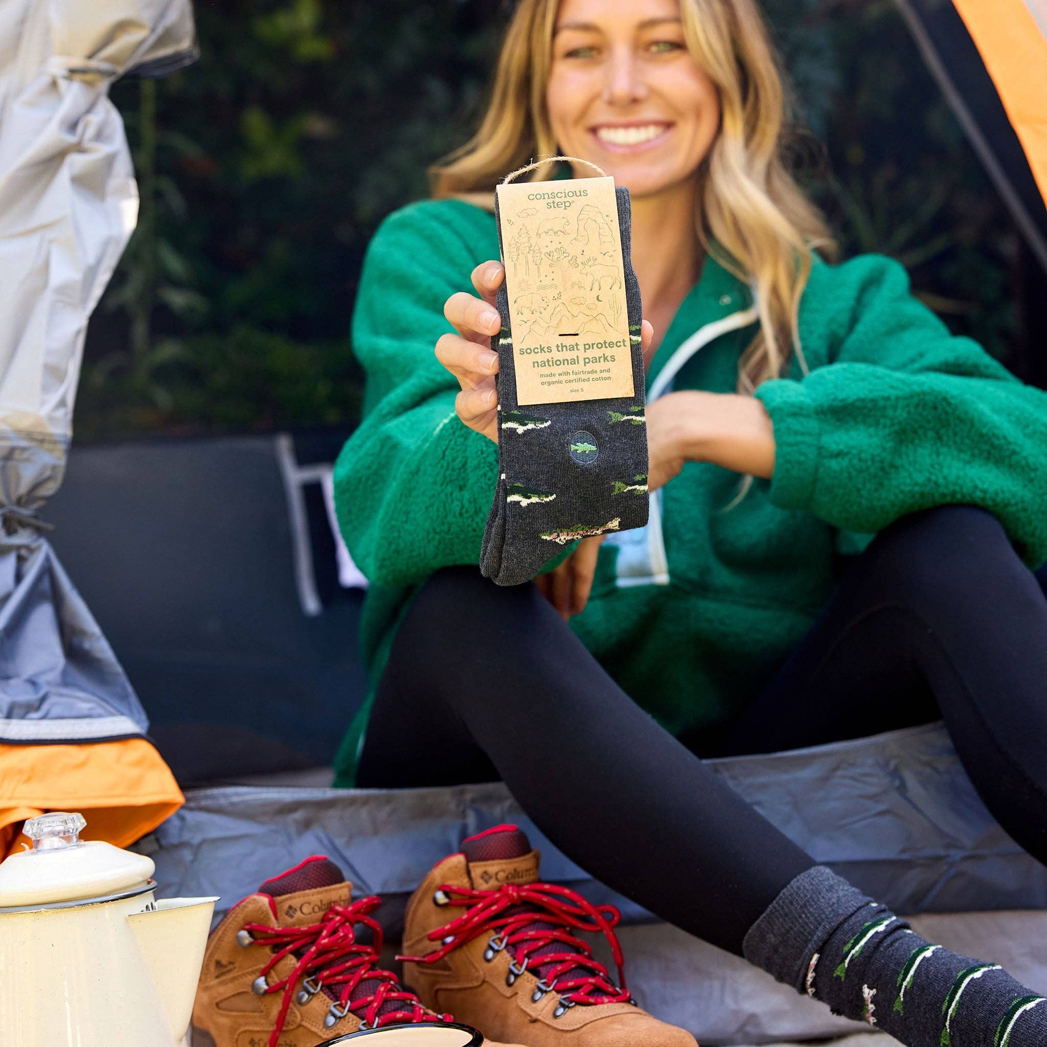 Socks that Protect National Parks (Gray Fish) - Image 4