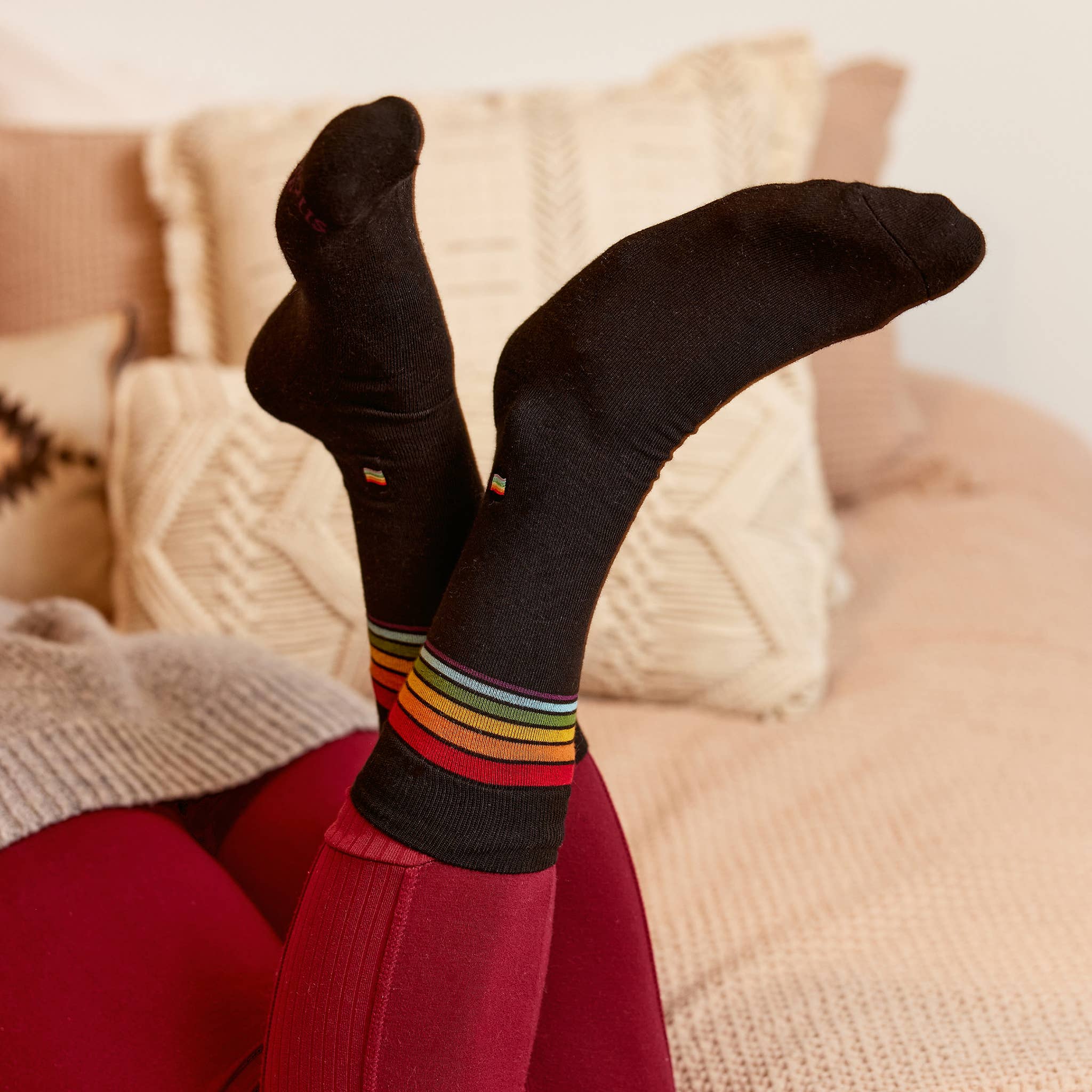 Socks that Save LGBTQ Lives (Classic Rainbow Stripe) - Image 5