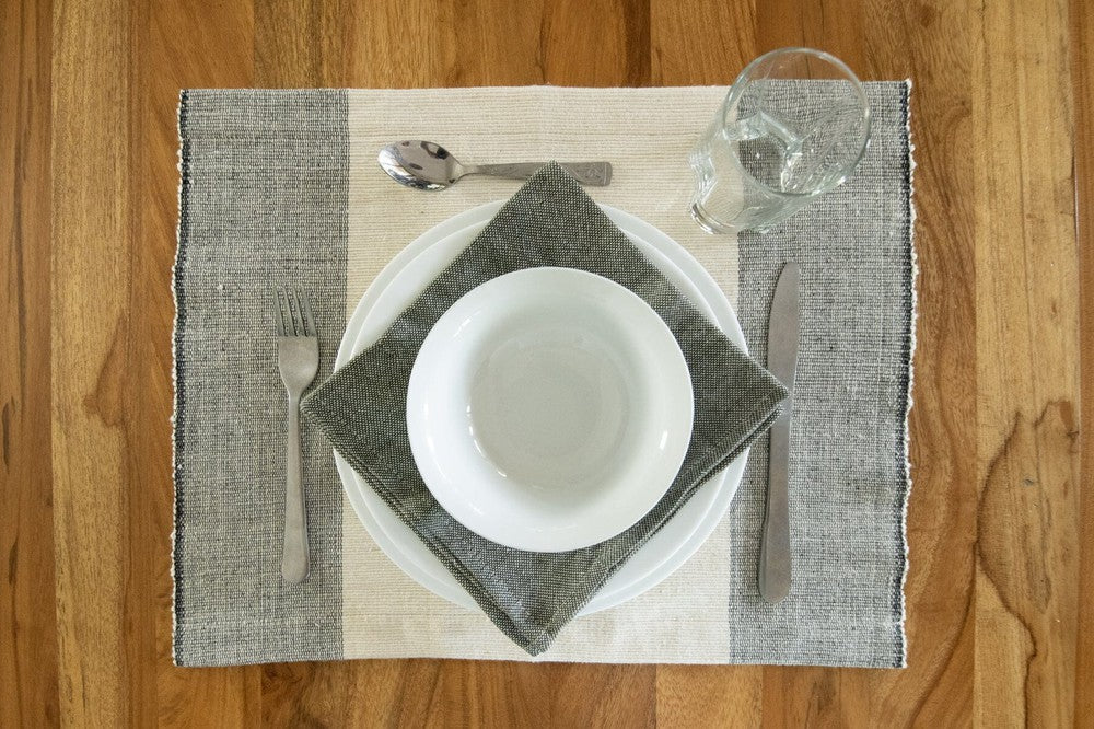 Sodo Handwoven Ethiopian Cotton Placemat | Set of 2 - Image 4