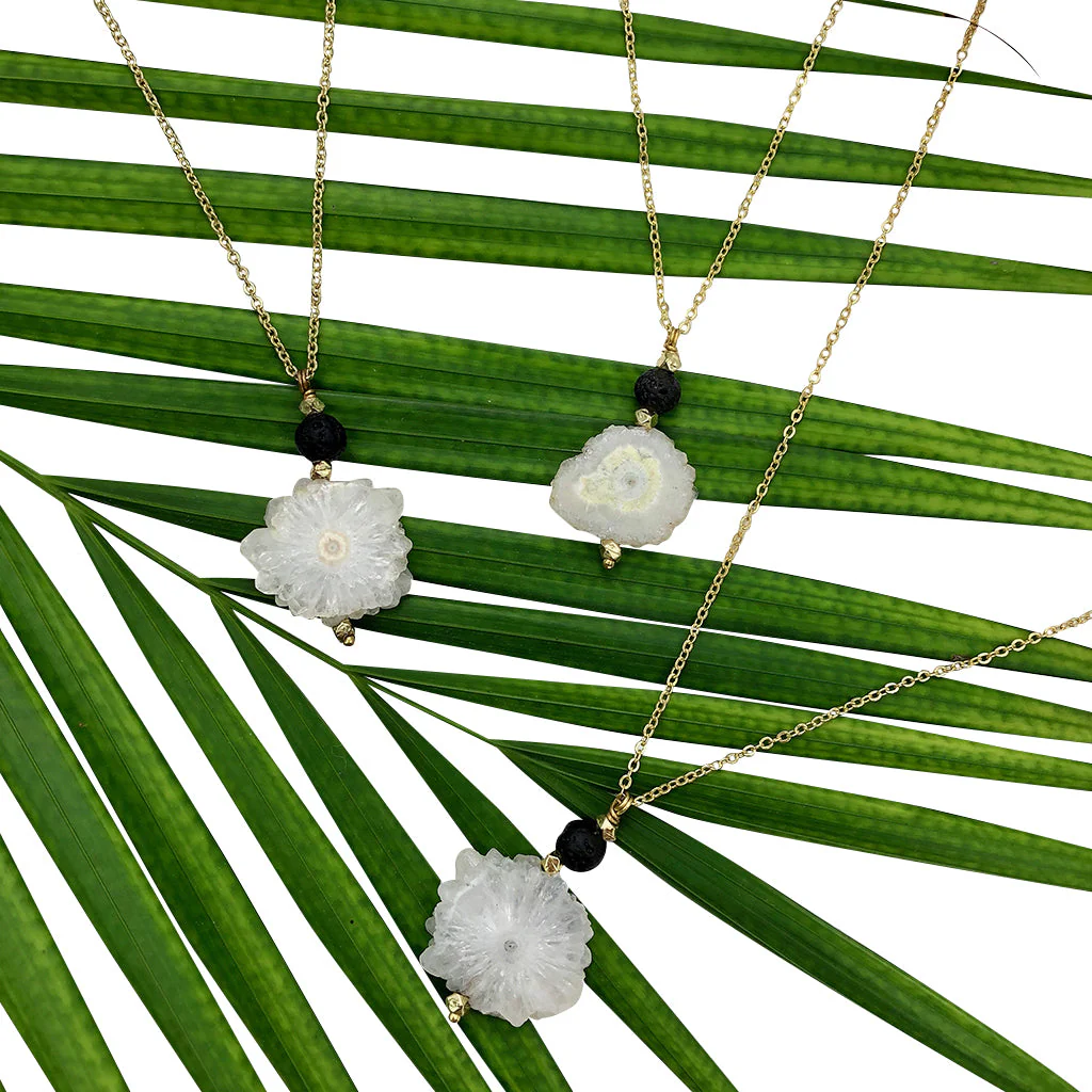 Solar Quartz Lava Necklace - Image 2