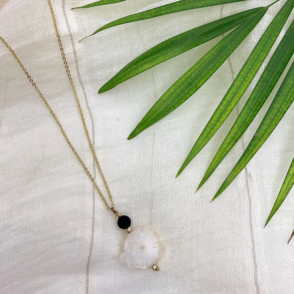 Solar Quartz Lava Necklace - Image 4