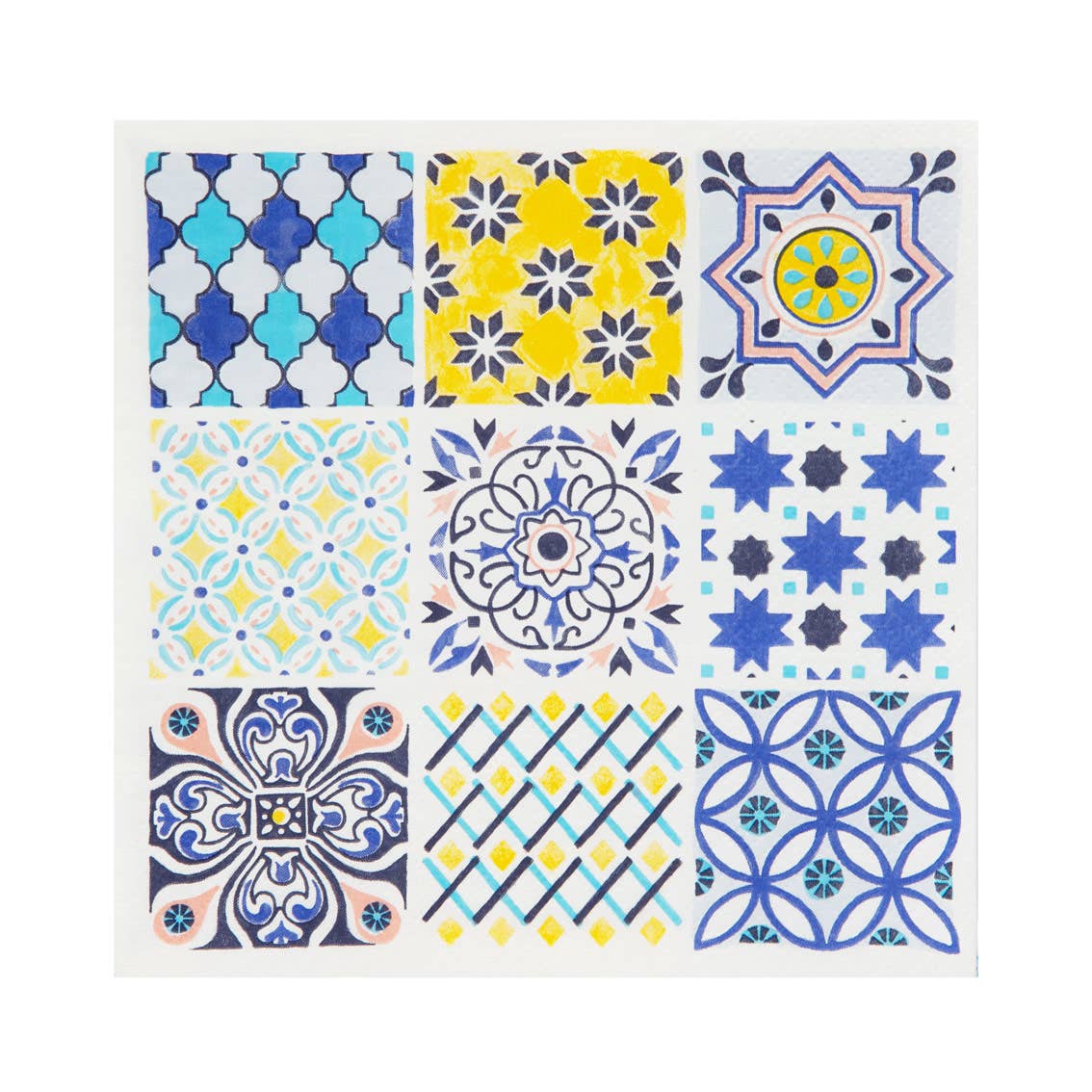 Souk Blue Summer Napkins for Summer Party - 20 Pack - Image 2