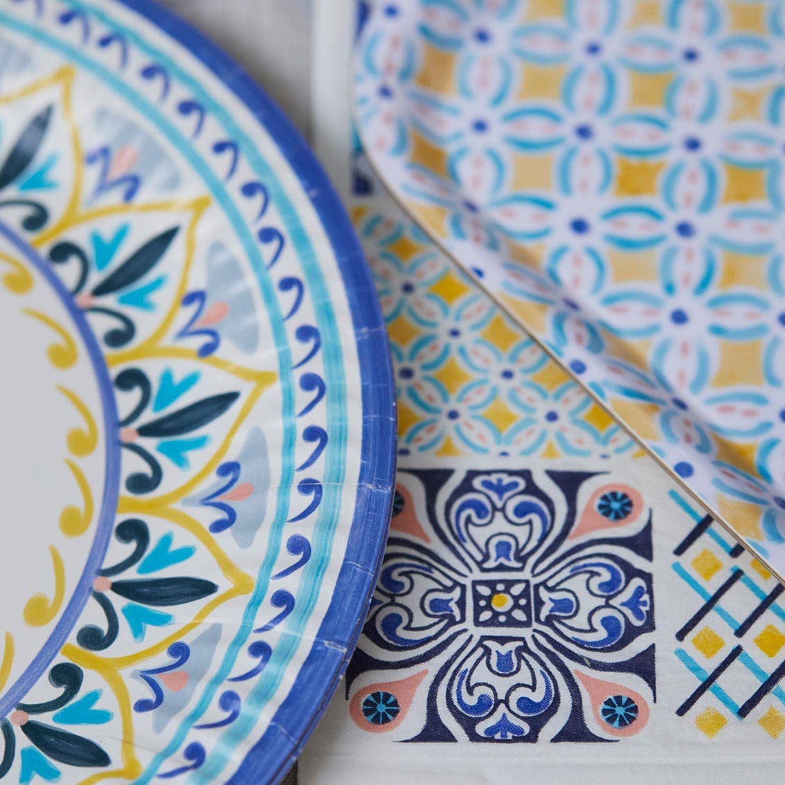 Souk Blue Summer Napkins for Summer Party - 20 Pack - Image 5