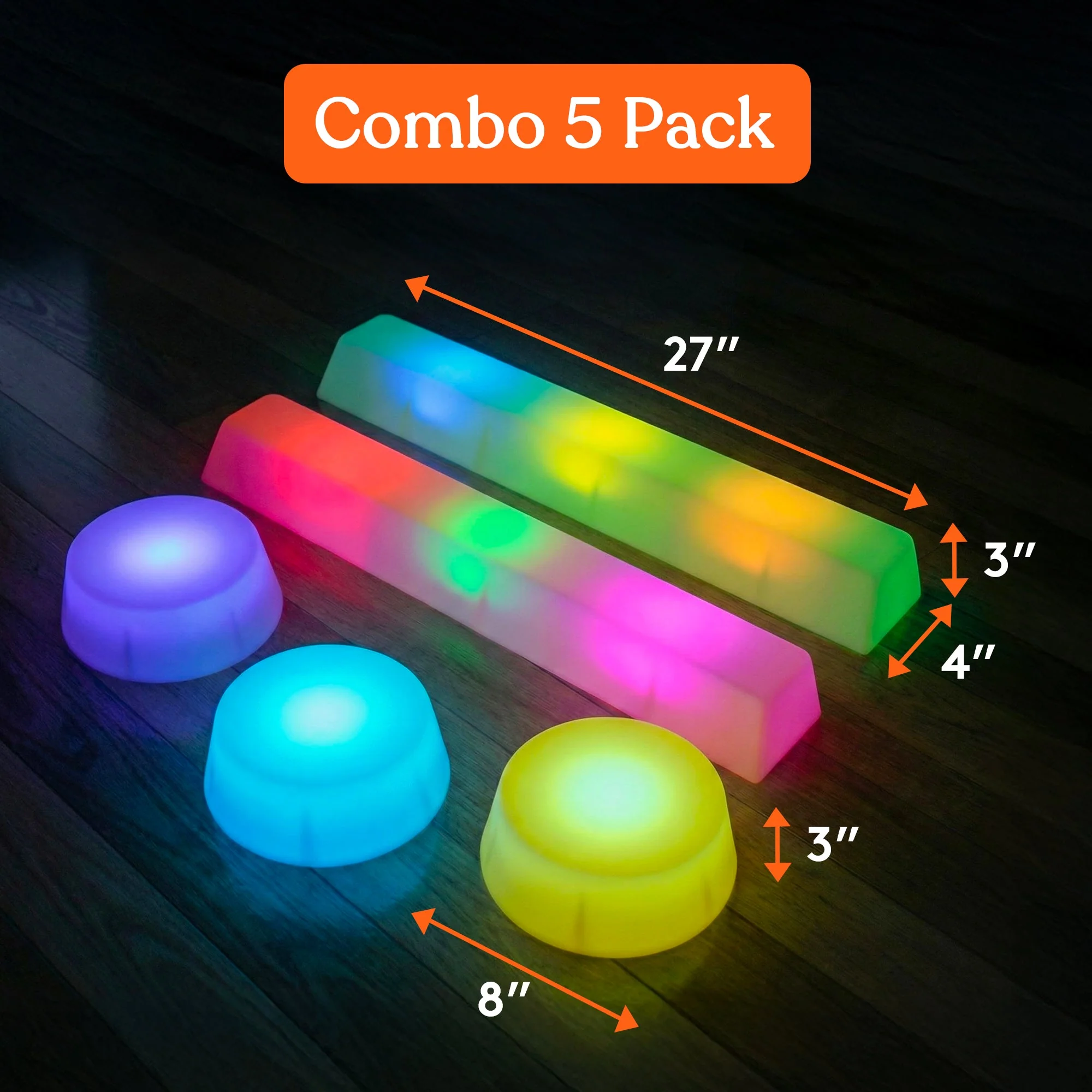 Special Supplies LED Stepping Stones for Kids – Light-Up Balance Blocks – Promote Coordination, Balance, Strength for Toddlers & Children – Durable Non-Slip Rubber, Safe Indoor & Outdoor Play - Image 7