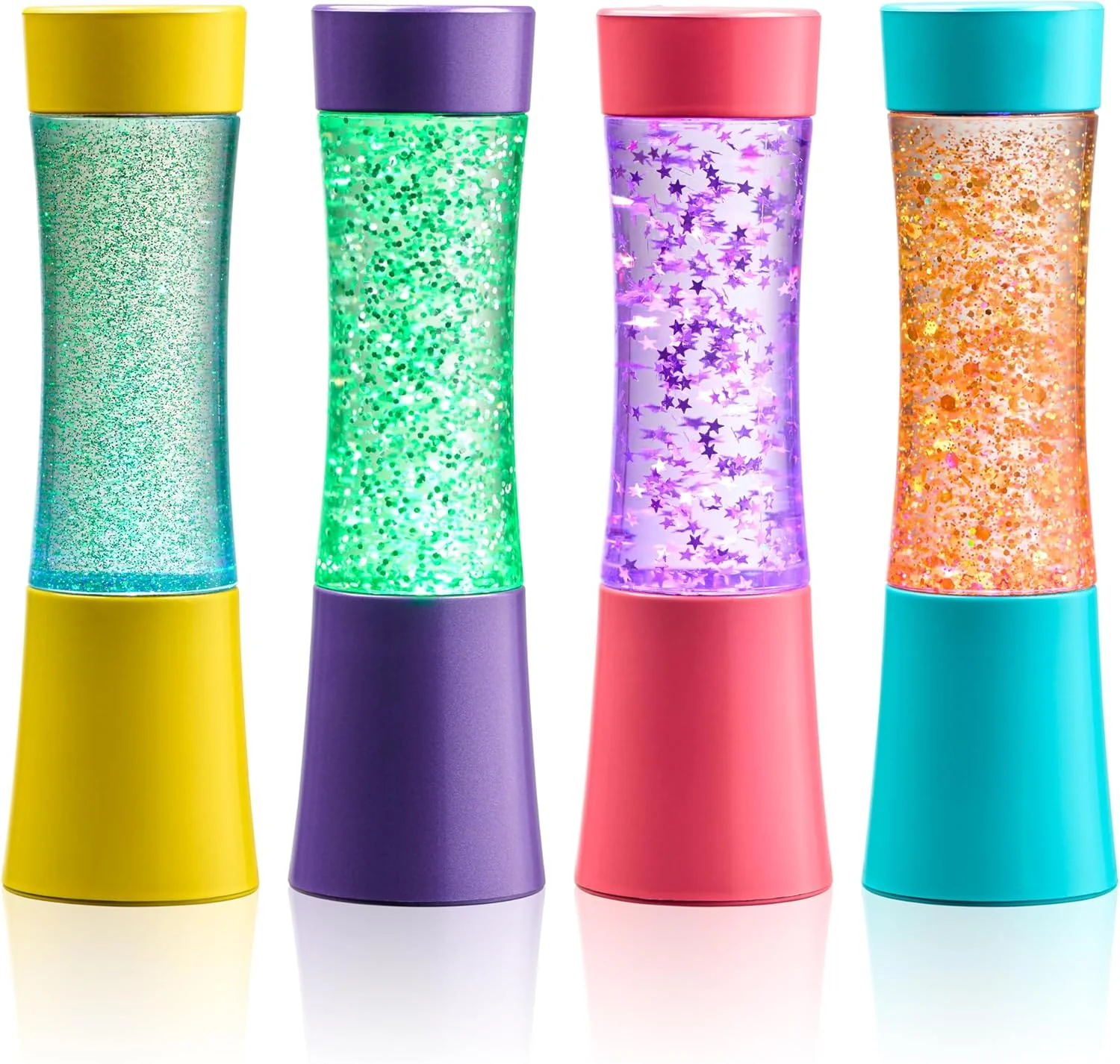 Special Supplies Light-Up Glitter Sensory Tubes – 4-Pack - Liquid Motion Timers for Stress Relief, Focus, and Relaxation - Colorful Calm Down Bottles for Kids and Adults - Leakproof, Ages 3+ - Image 9
