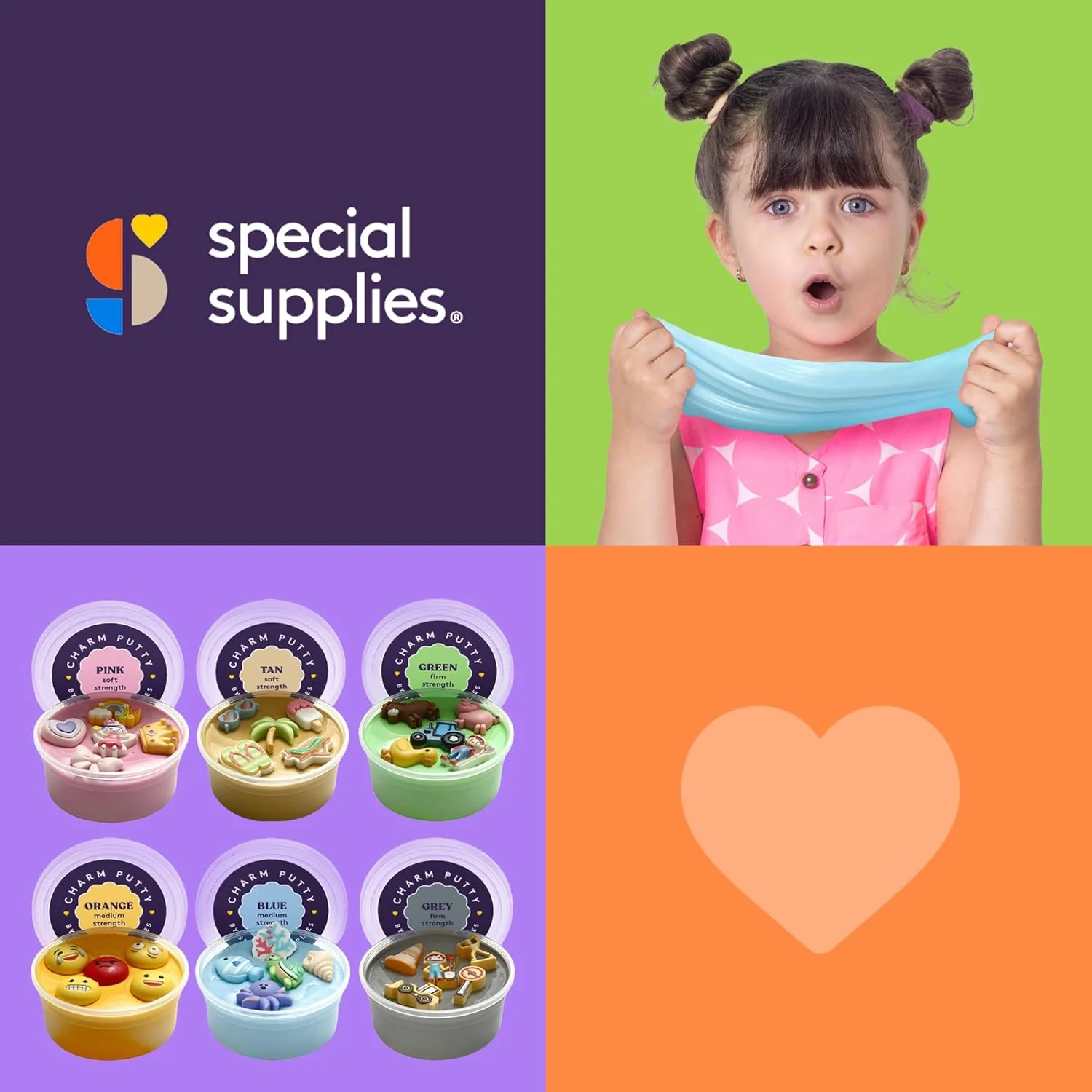 Special Supplies Sensory Therapy Putty for Kids and Adults with Cute Charms, Resistive Hand Exercise Stress Relief Therapy Putty - Image 14