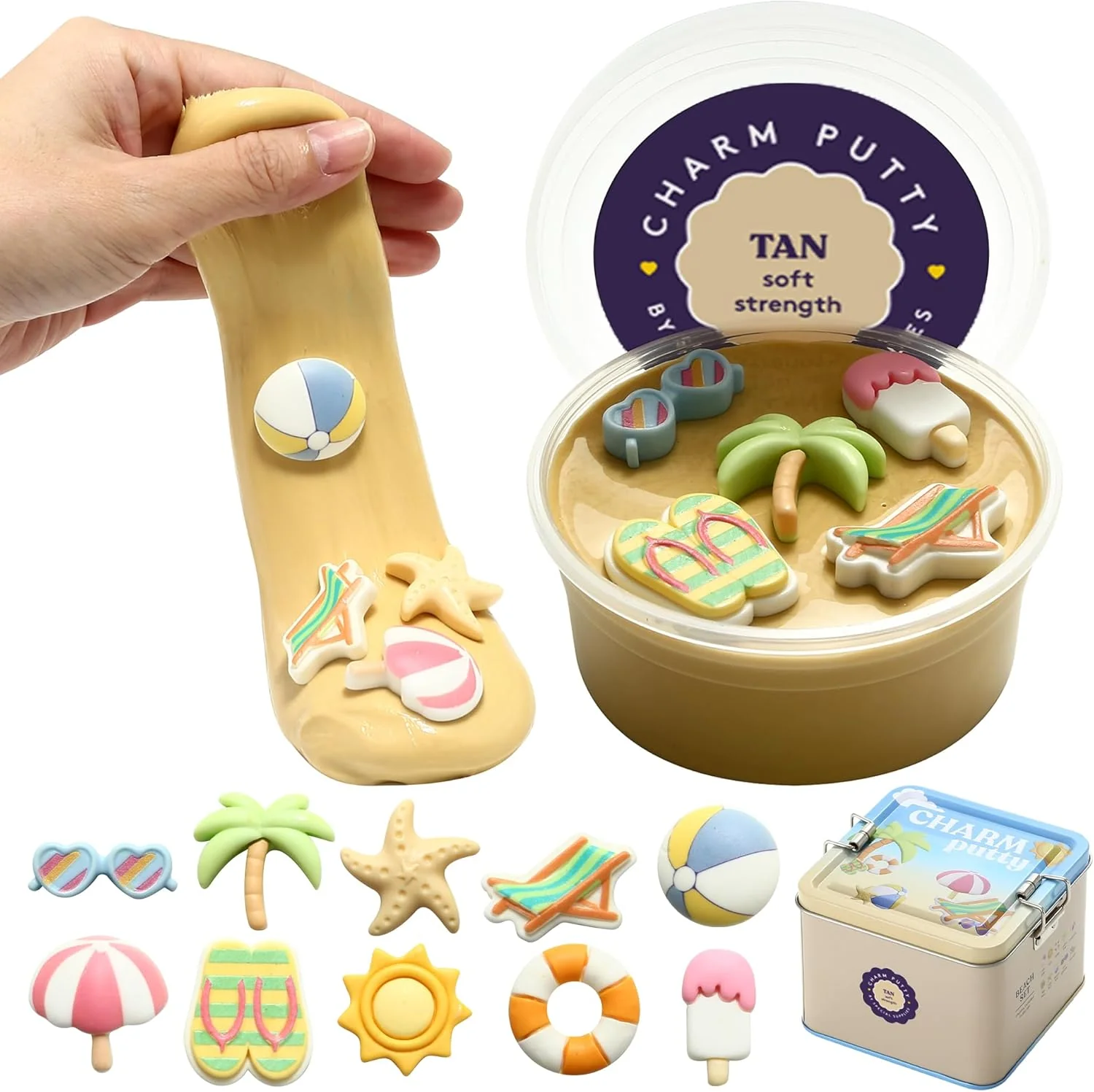 Special Supplies Sensory Therapy Putty for Kids and Adults with Cute Charms, Resistive Hand Exercise Stress Relief Therapy Putty - Image 2