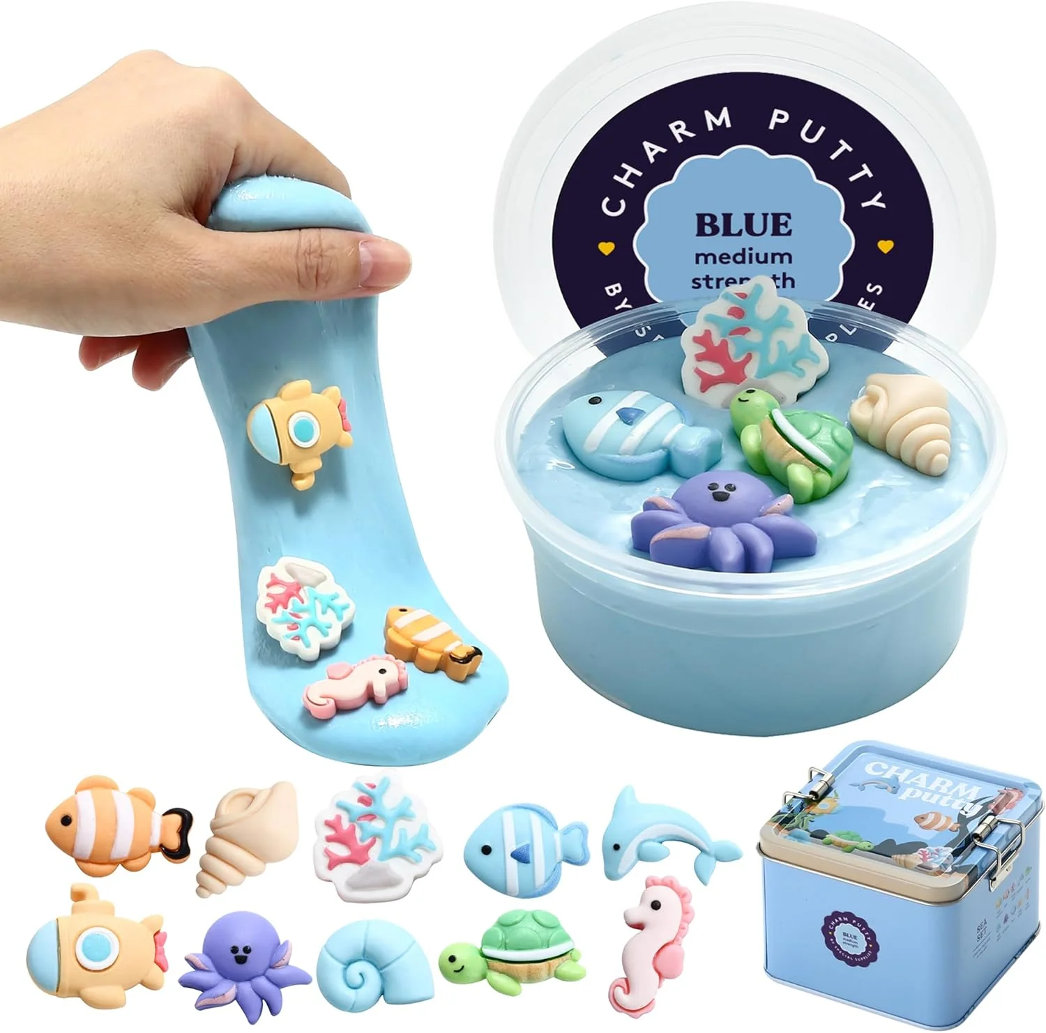 Special Supplies Sensory Therapy Putty for Kids and Adults with Cute Charms, Resistive Hand Exercise Stress Relief Therapy Putty - Image 6