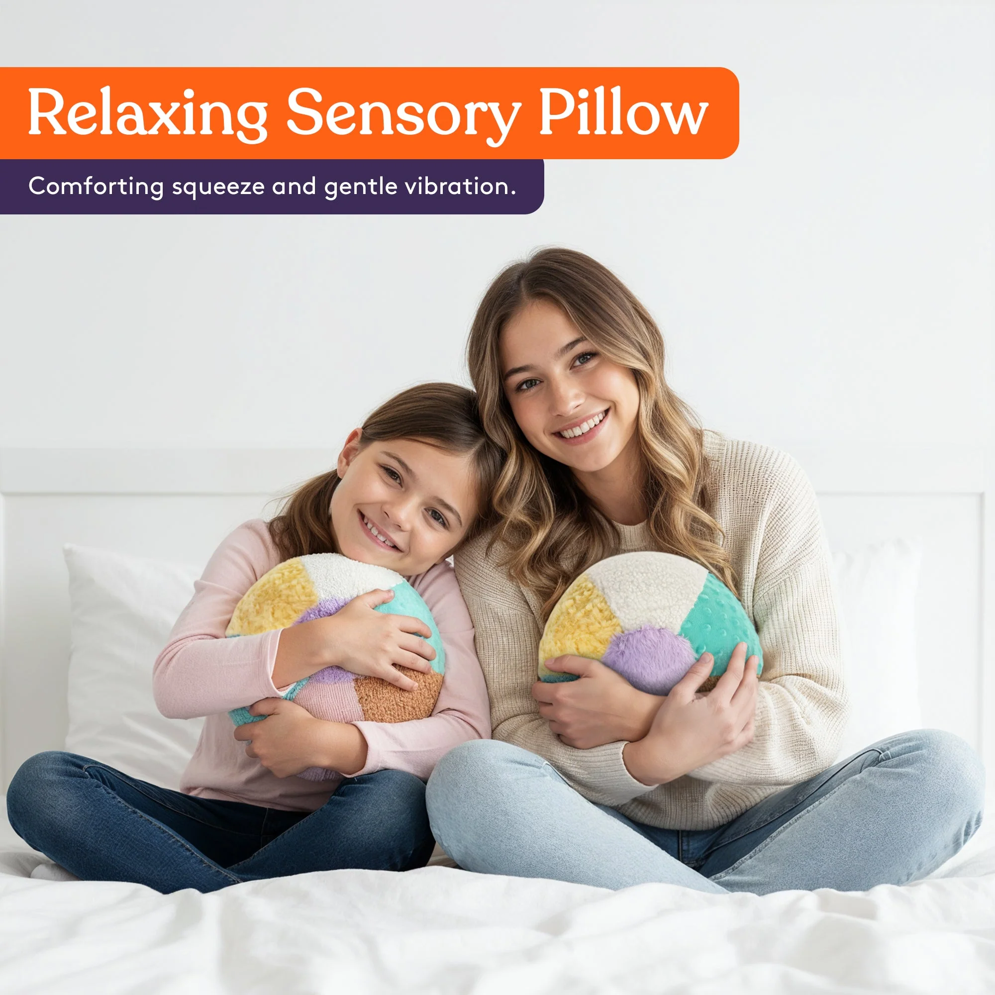 Special Supplies Sensory Vibrating Weighted Pillow for Kids and Adults – Soft Velvet Cover with Textured Therapy Stimulation, Calming Relaxation, 3 Vibration Modes, Music & Voice Recording (3LB) - Image 4