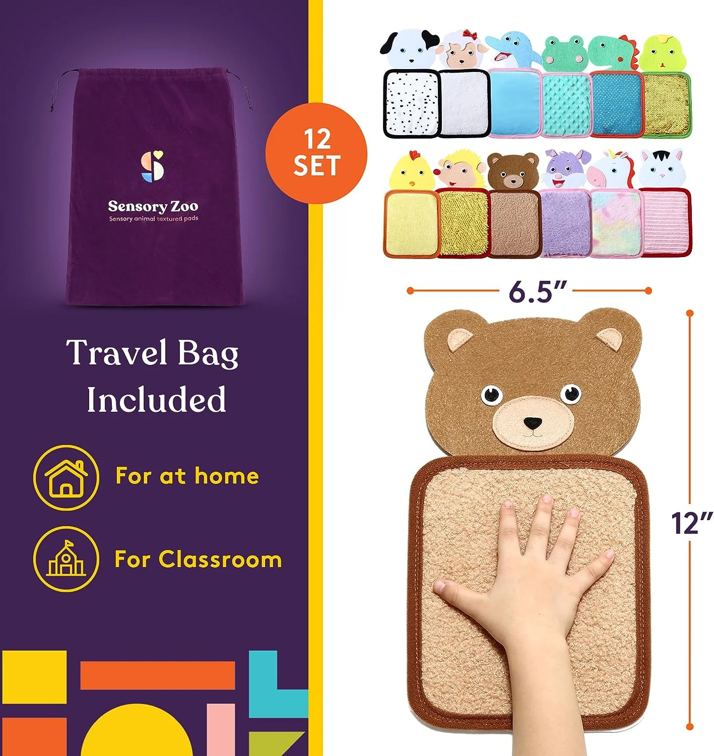 Special Supplies Sensory Zoo Animal Mats, 10 Sets, Tactile Stimulation for Kids, Supports Autistic and Processing Challenges, Calming and Stimulating Early Learning Play - Image 5