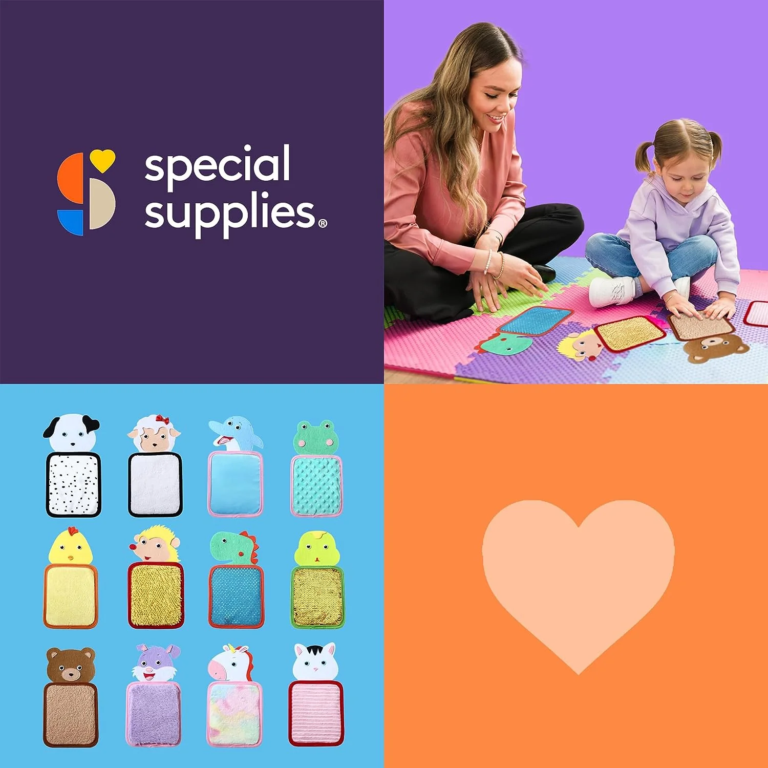 Special Supplies Sensory Zoo Animal Mats, 10 Sets, Tactile Stimulation for Kids, Supports Autistic and Processing Challenges, Calming and Stimulating Early Learning Play - Image 6