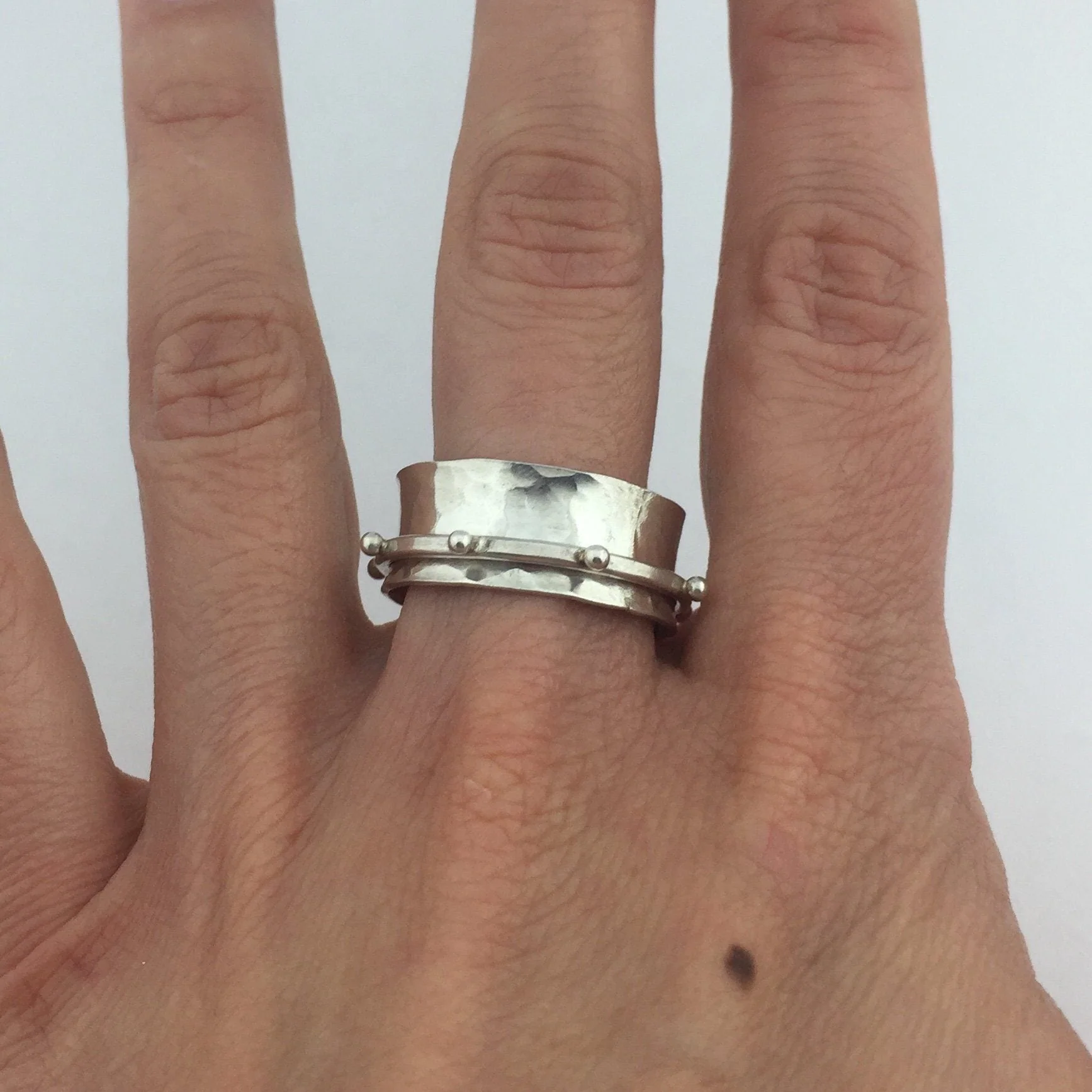 Spinner Ring with Silver Dots - Image 2