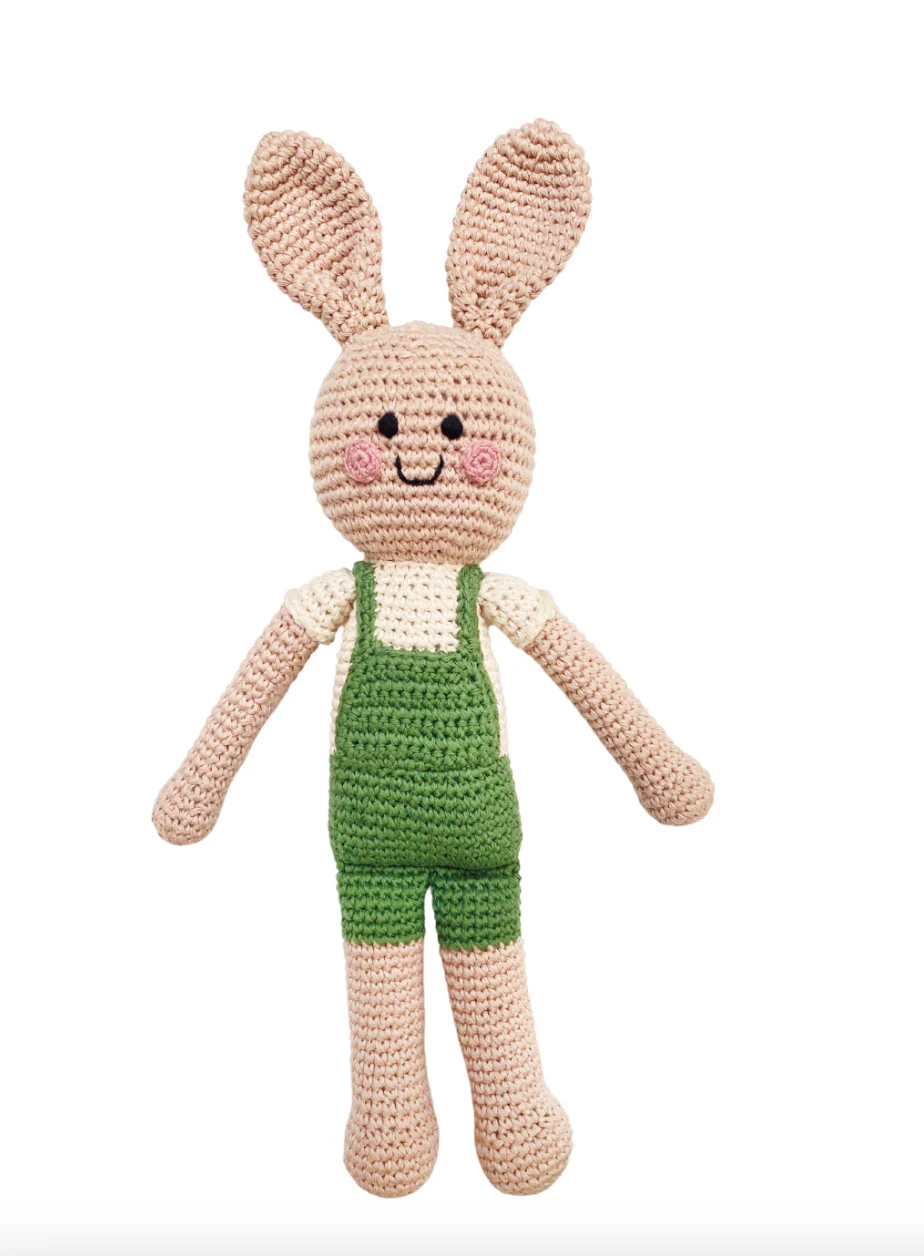 Springtime Easter Bunny in Suspenders - Crochet Plush - Image 2