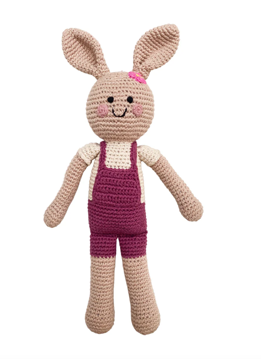 Springtime Easter Bunny in Suspenders - Crochet Plush - Image 3