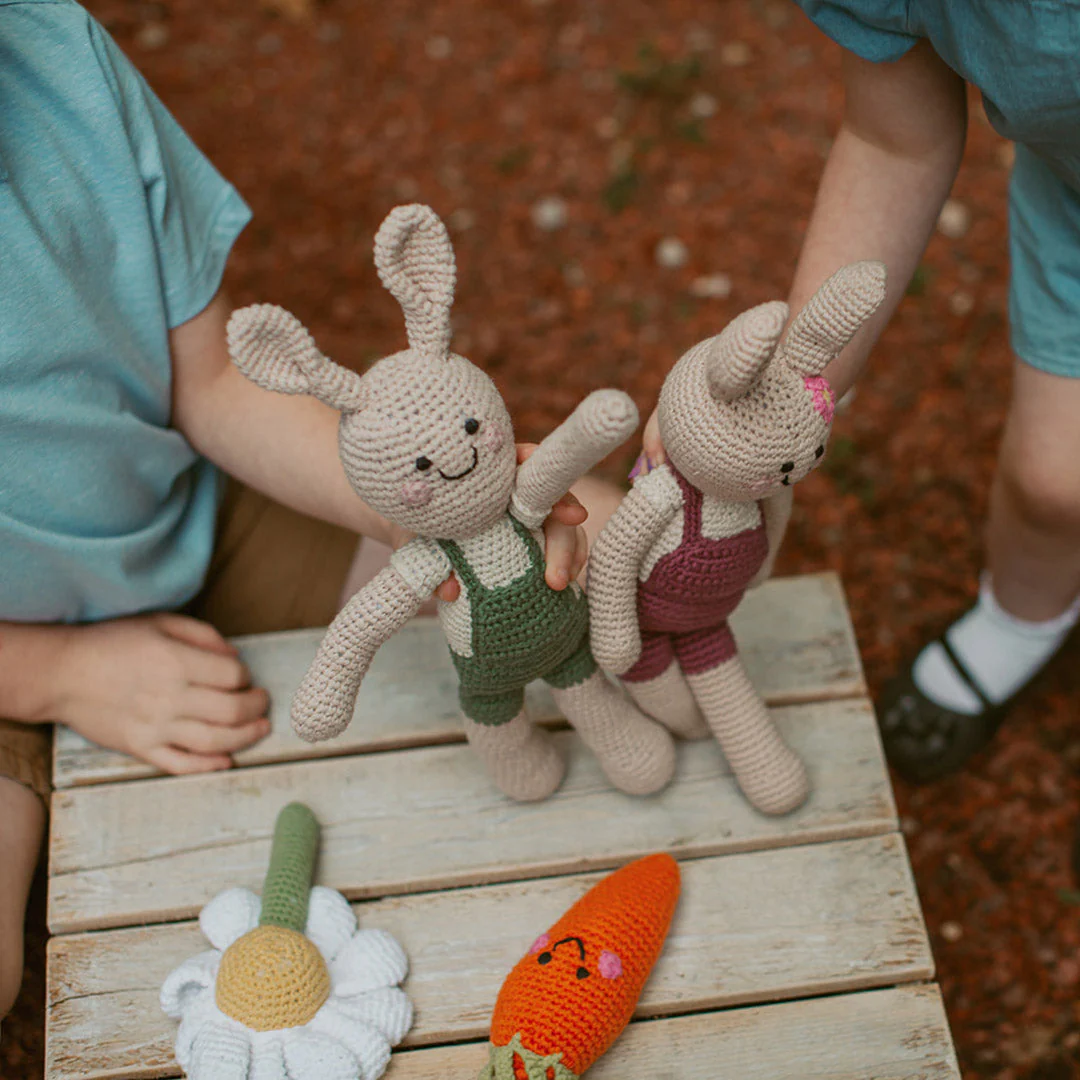 Springtime Easter Bunny in Suspenders - Crochet Plush - Image 5