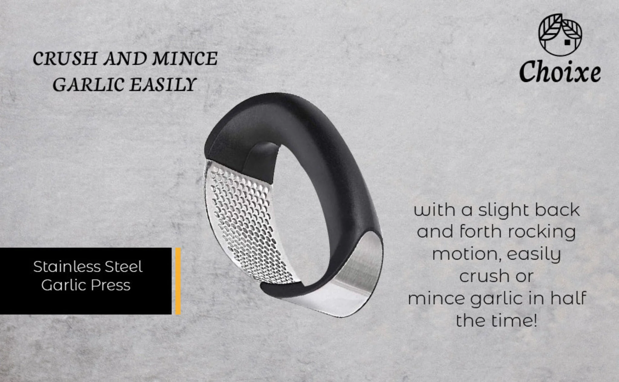 Stainless Steel Garlic Press - Image 6
