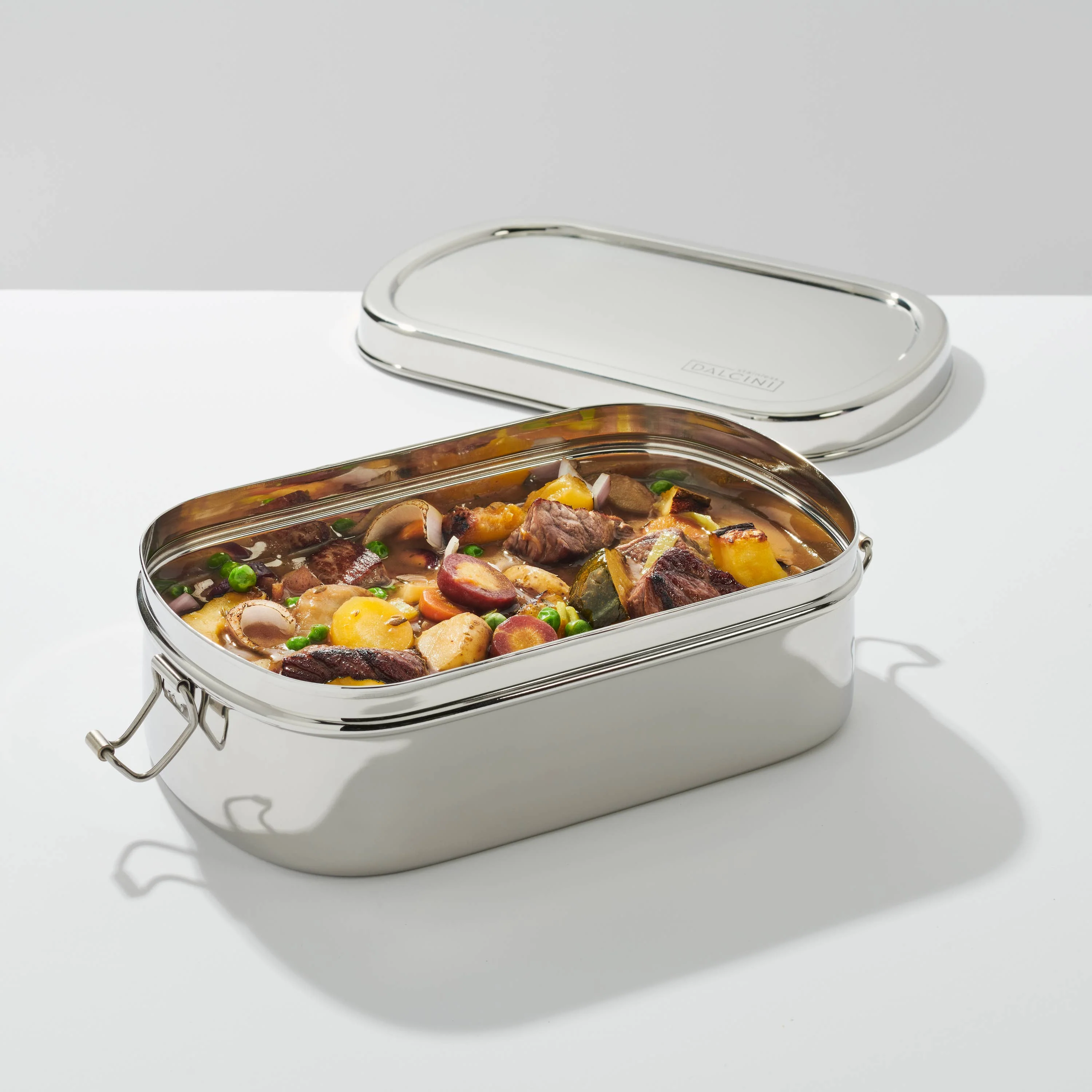 Stainless Steel - Large container with clips - Image 2
