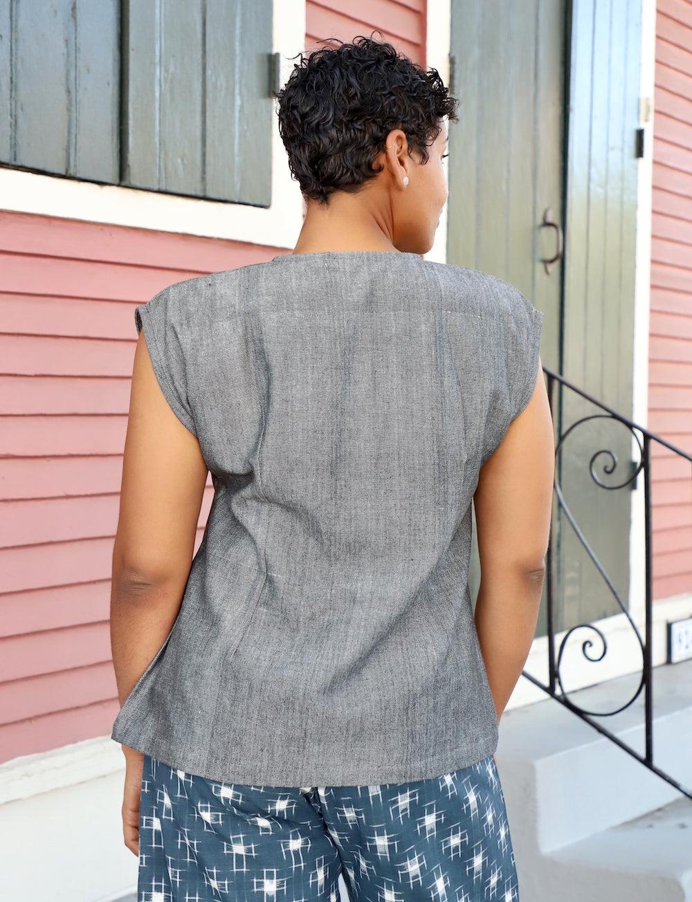 Stone Gray Button Shirt - Image 4