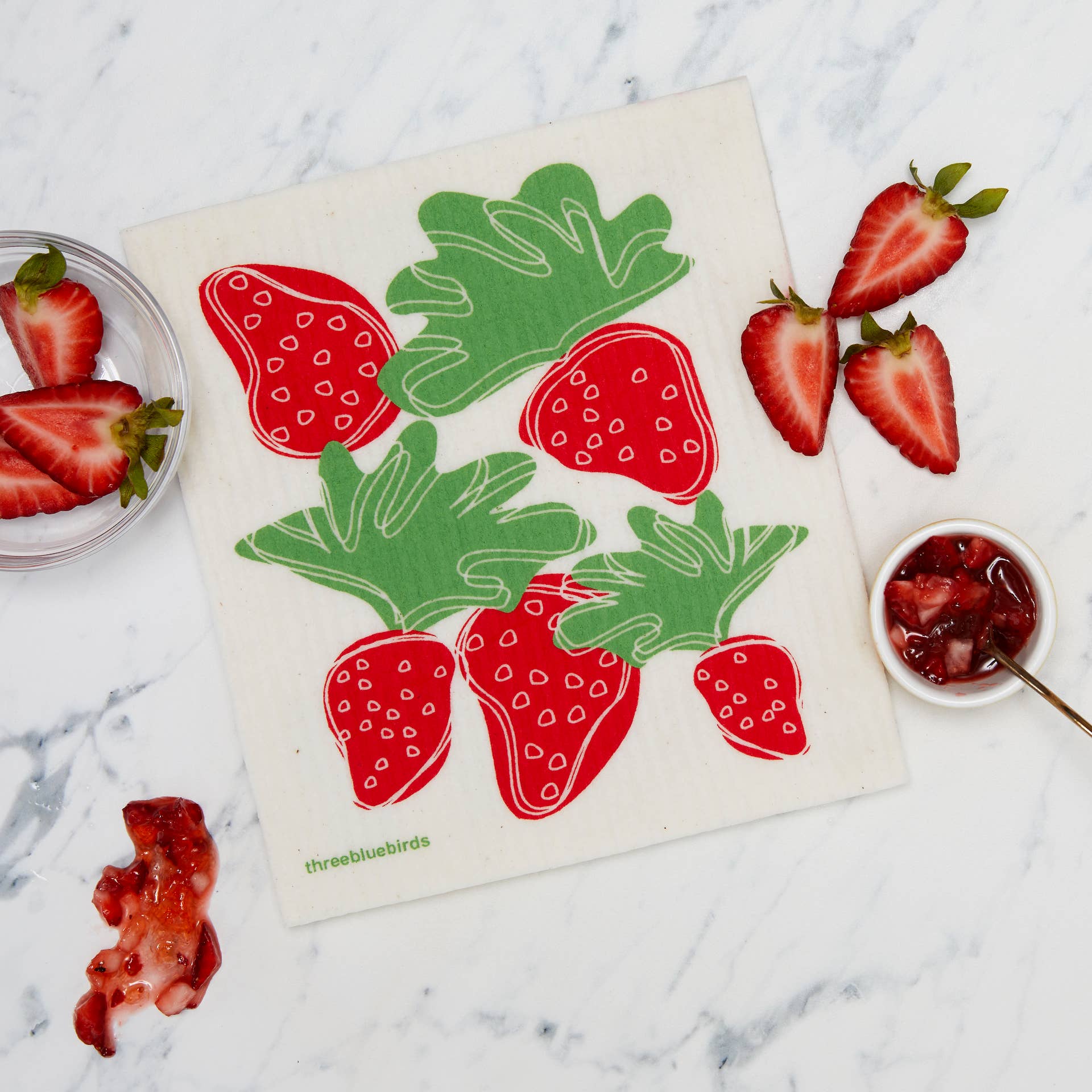 Strawberries Swedish Dishcloth - Image 2