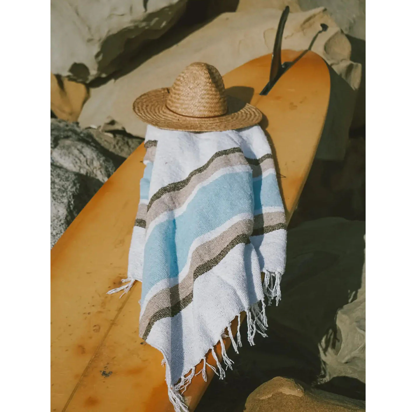 Sustainable Throw Blanket – Seaward | Recycled Fiber Coastal Throw for Home & Travel - Image 2