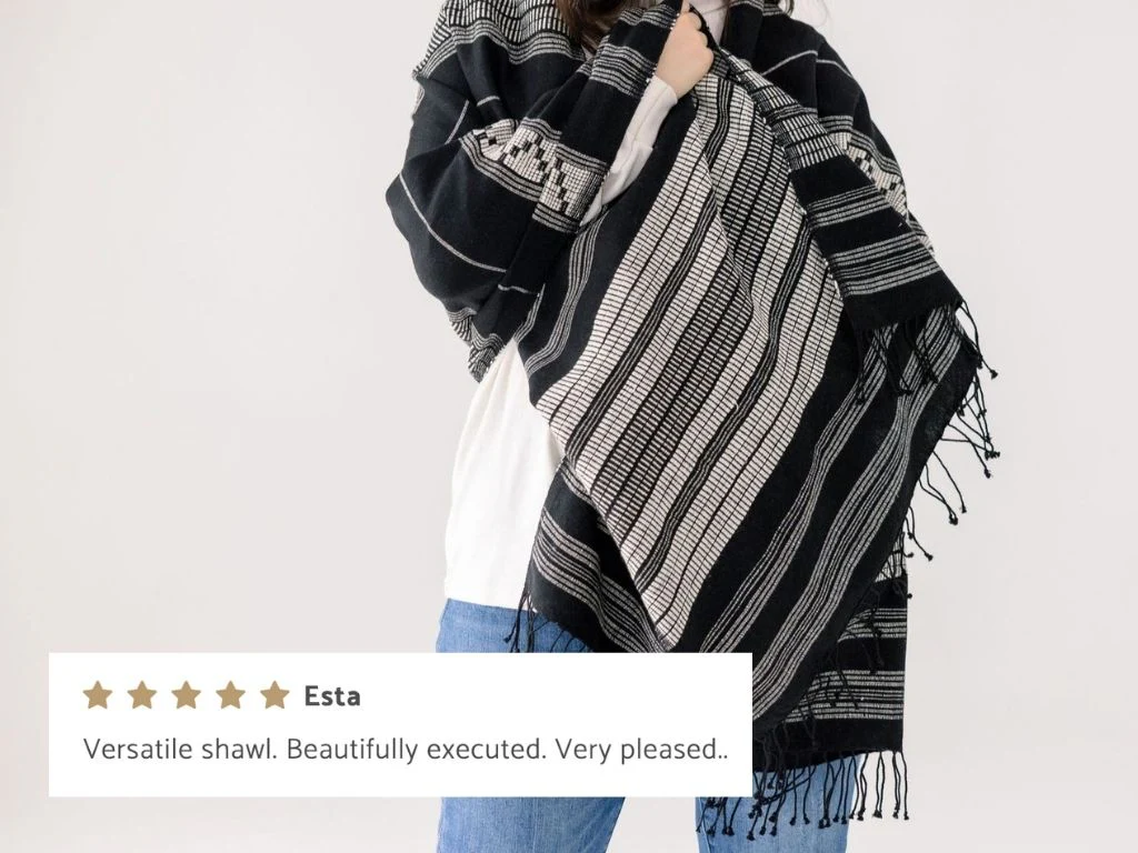 Tabor Handwoven Ethiopian Cotton Shawl - Image 3