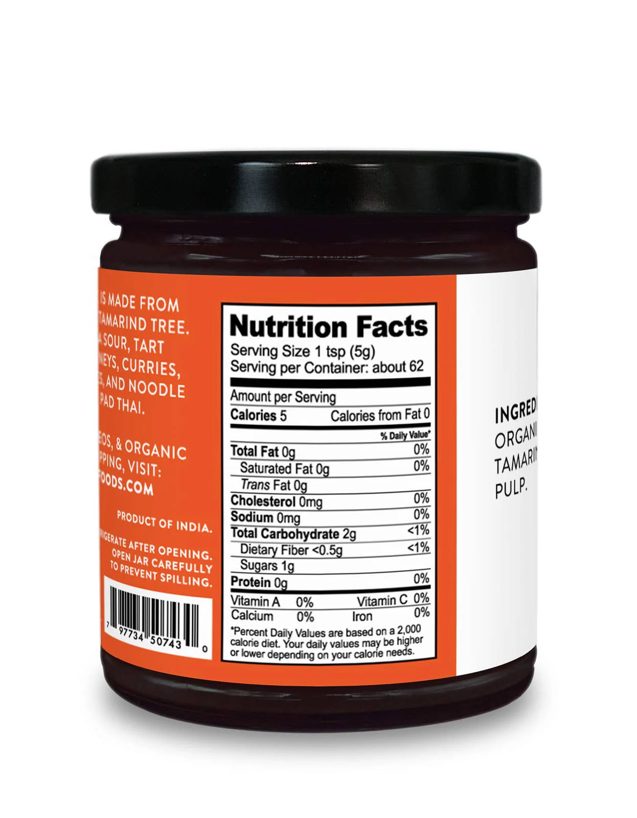 Tamarind Paste, Certified Organic - 11 oz - Image 3