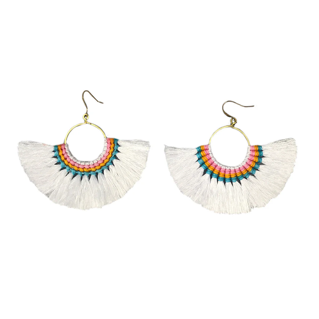 Tassel Fan Earrings - Image 4