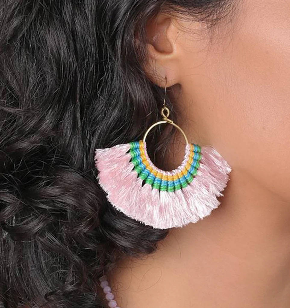 Tassel Fan Earrings - Image 5