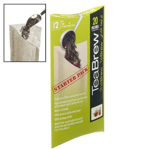 TeaBrew Biodegradable Compostable Disposable Tea Bags (20 Count) - Image 2