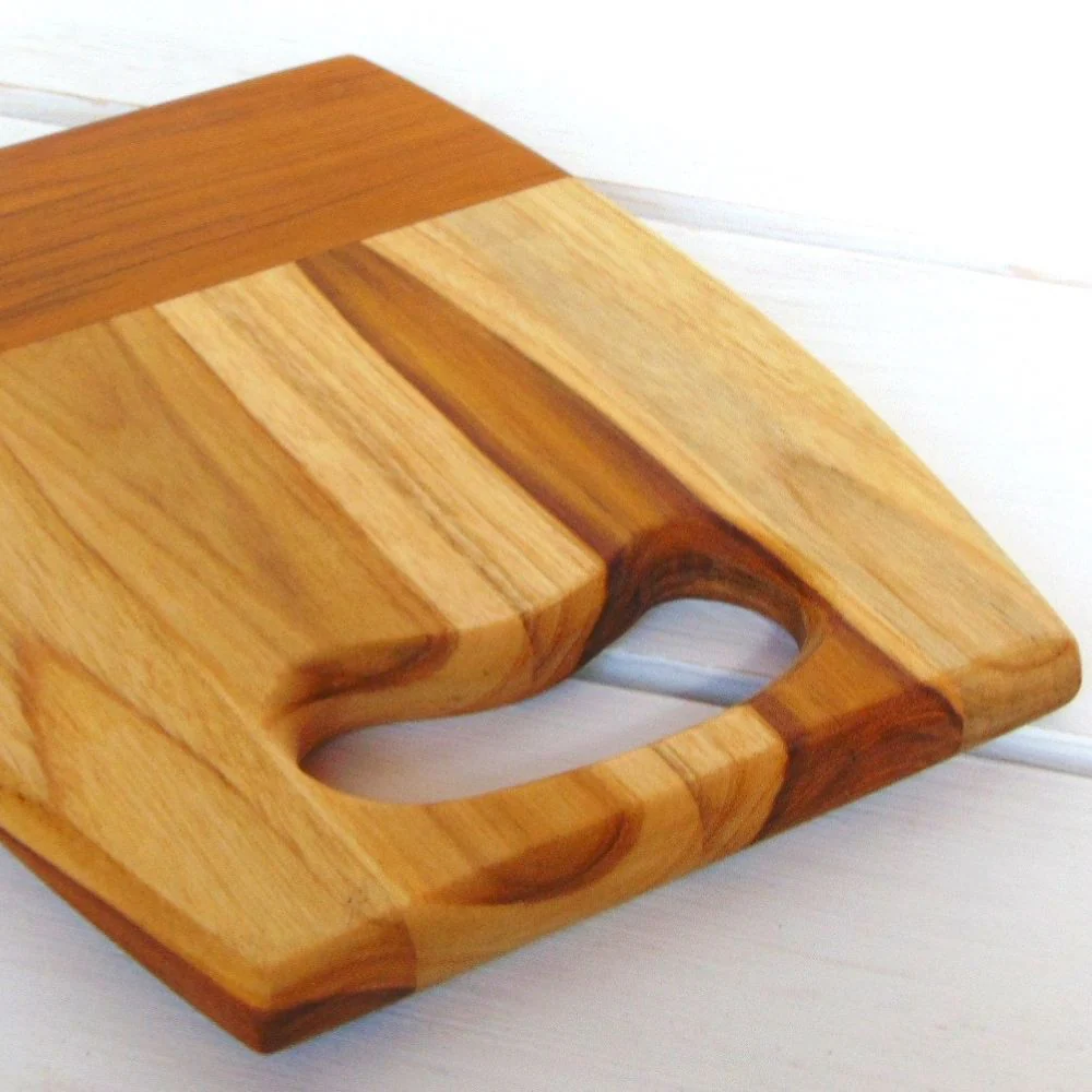 Teak Wood Barrel Cutting Board - Image 2