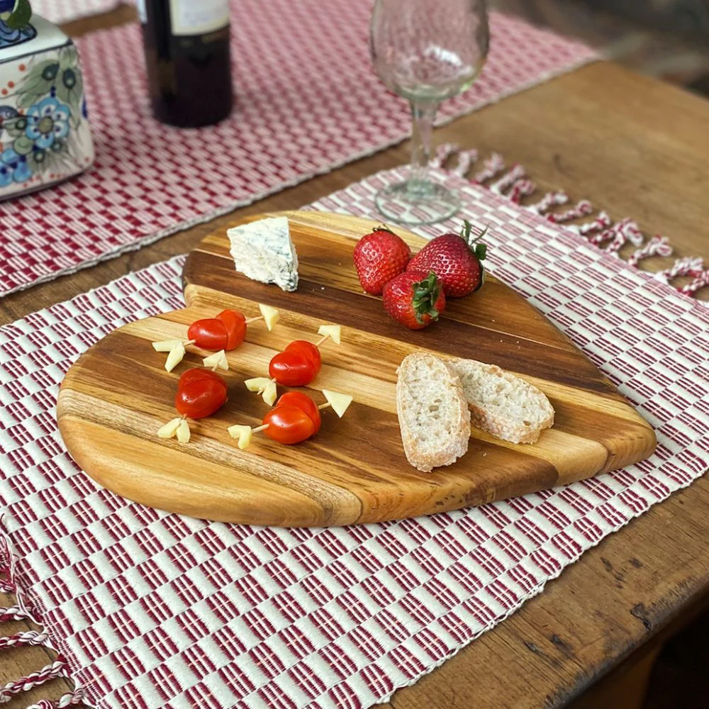 Teak Wood Heart Shaped Serving Board - Image 2