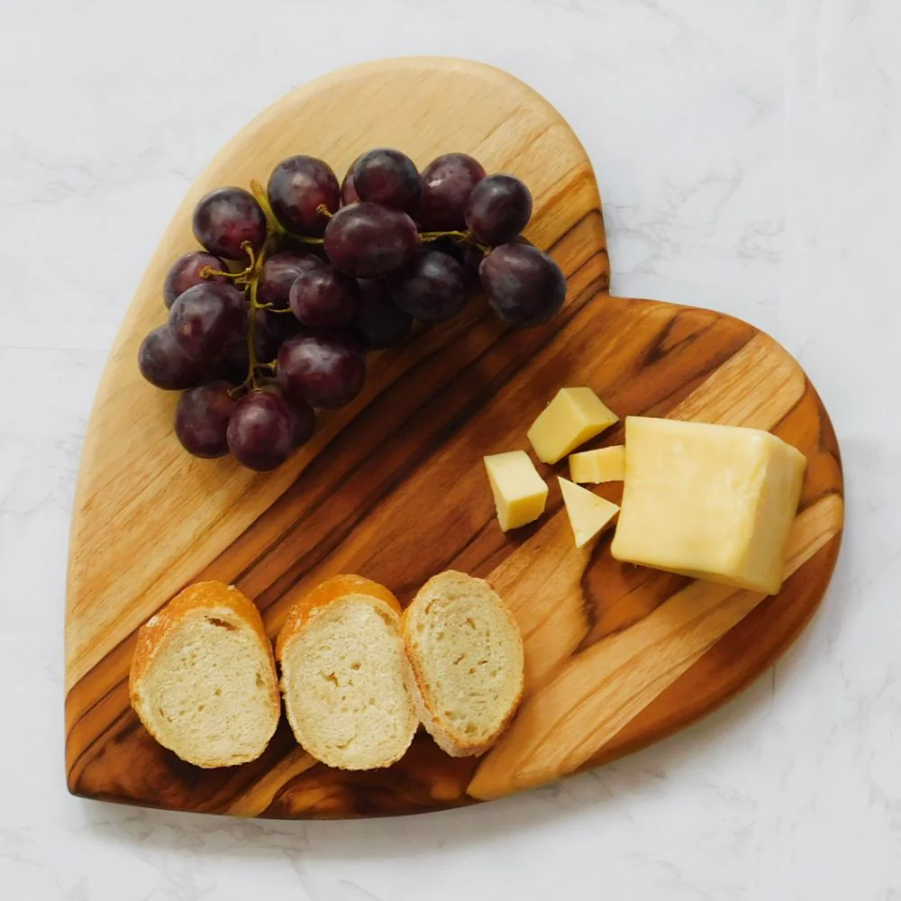 Teak Wood Heart Shaped Serving Board - Image 4