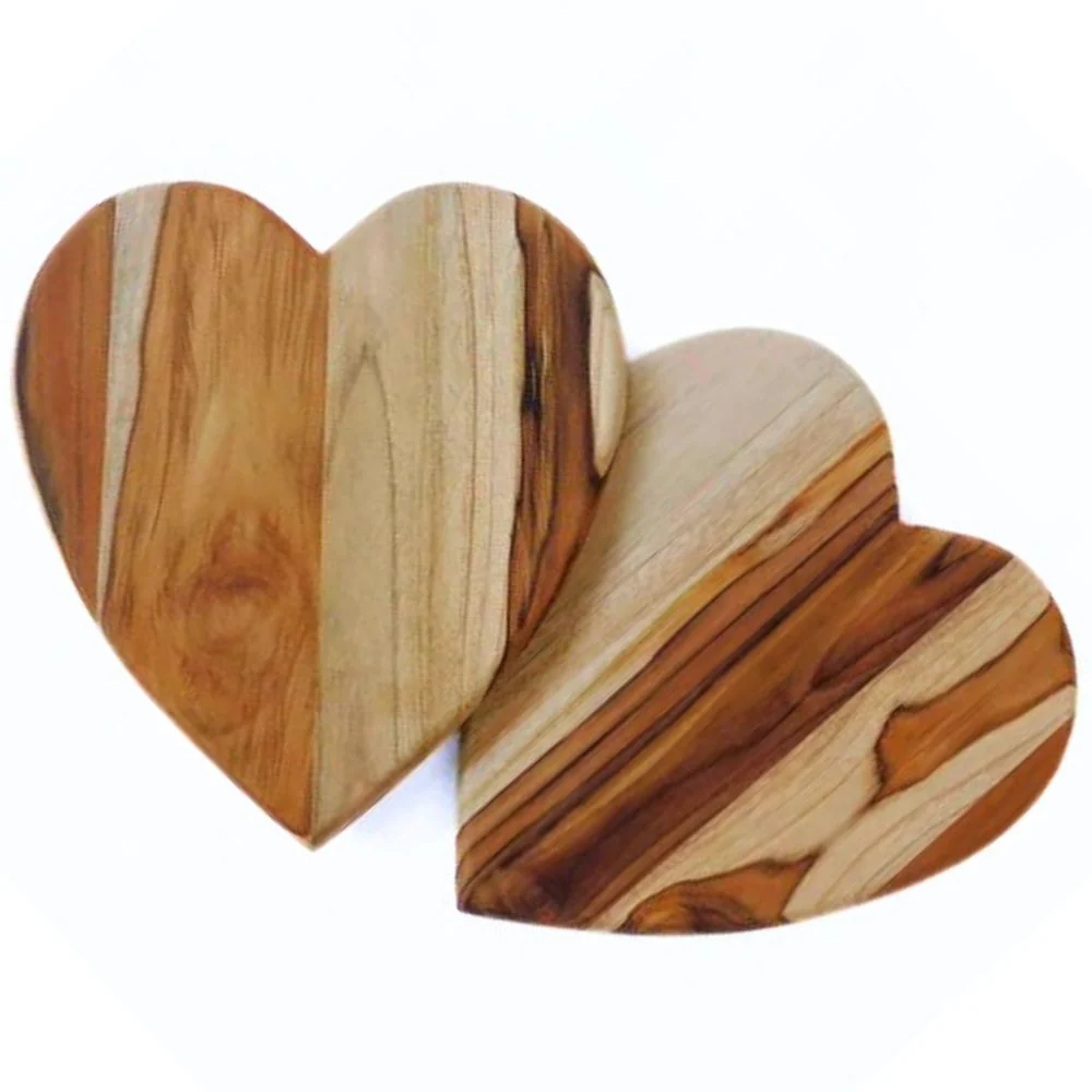 Teak Wood Heart Shaped Serving Board - Image 5