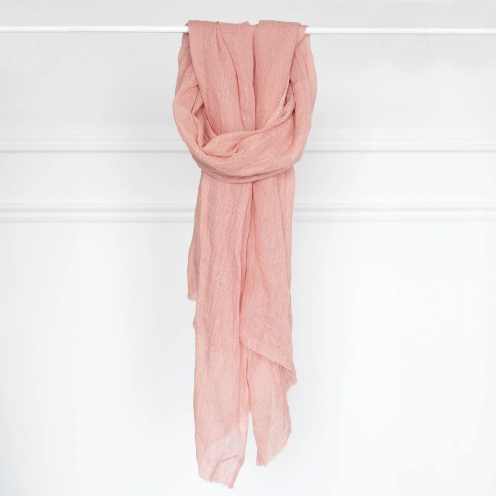 Telba Pure Linen Handwoven Shawl - Image 7