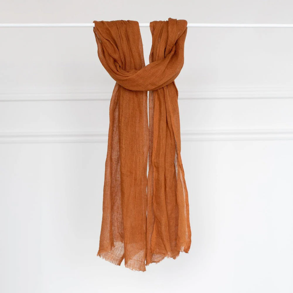 Telba Pure Linen Handwoven Shawl - Image 8