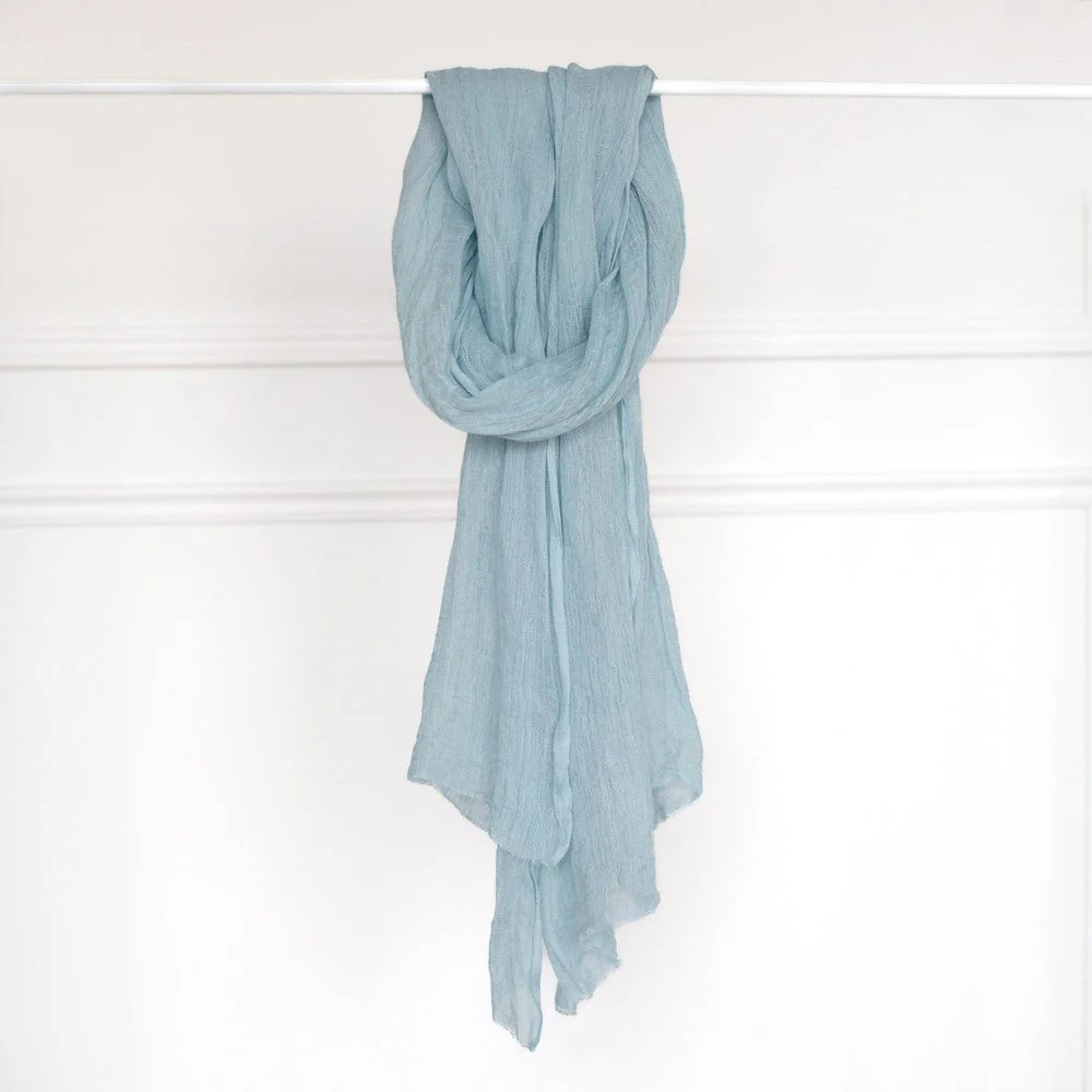 Telba Pure Linen Handwoven Shawl - Image 9