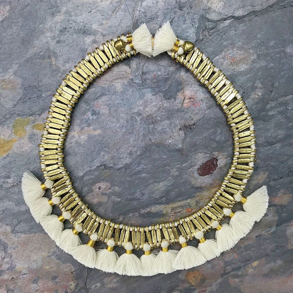 Temple Tassel Collar Necklace - Image 2