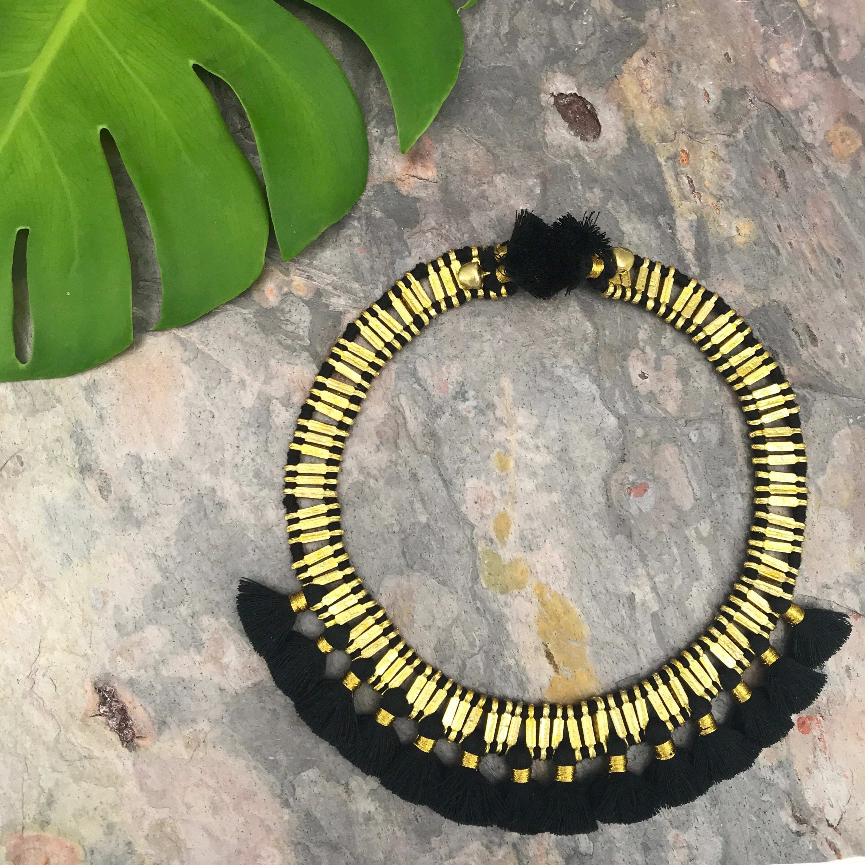 Temple Tassel Collar Necklace - Image 3