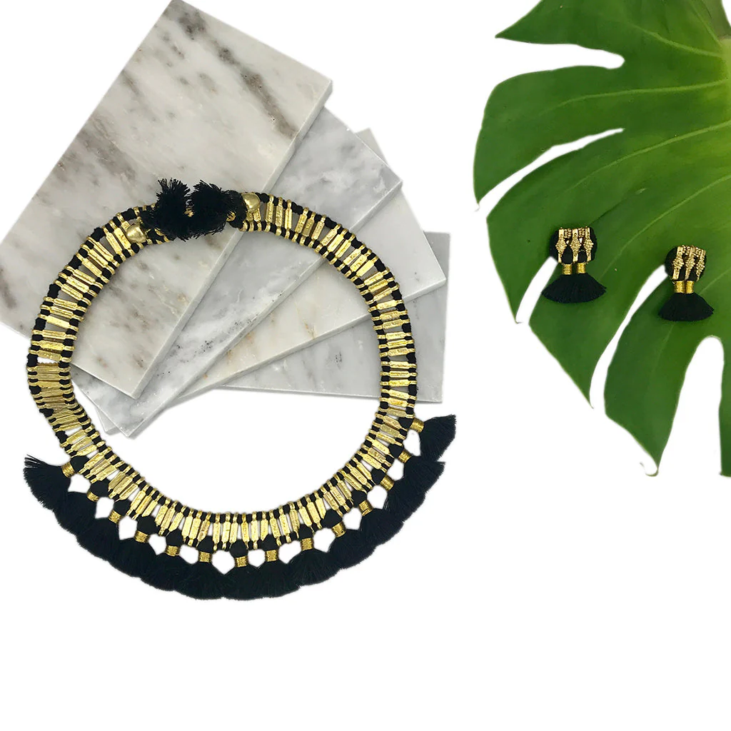 Temple Tassel Collar Necklace - Image 4