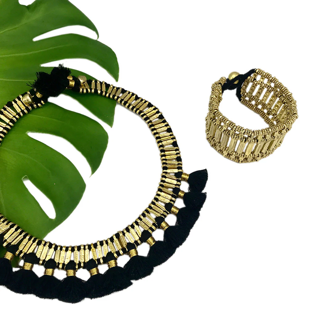 Temple Tassel Collar Necklace - Image 5