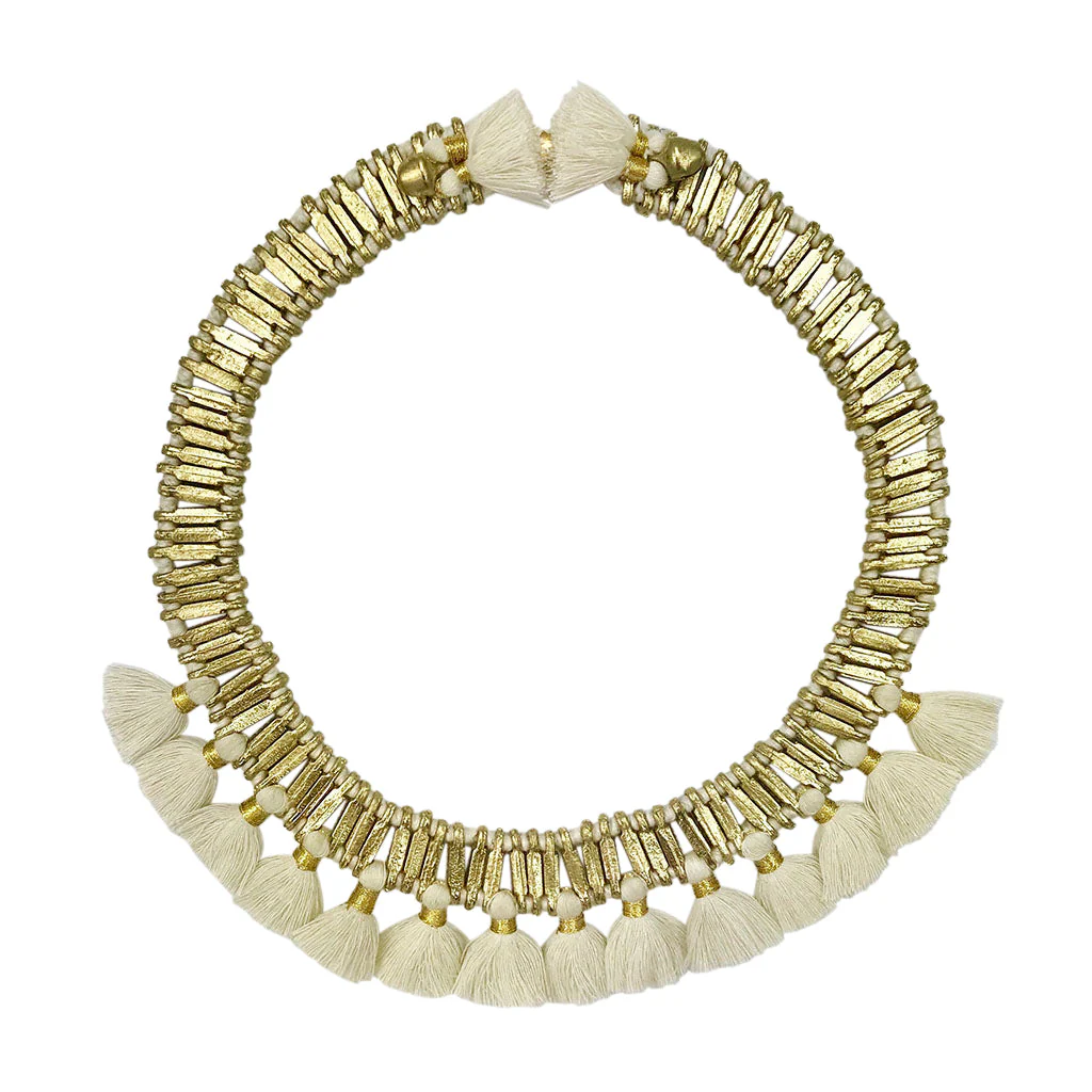 Temple Tassel Collar Necklace - Image 7
