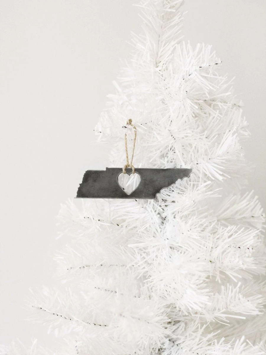 Tennessee Heart Christmas Ornament