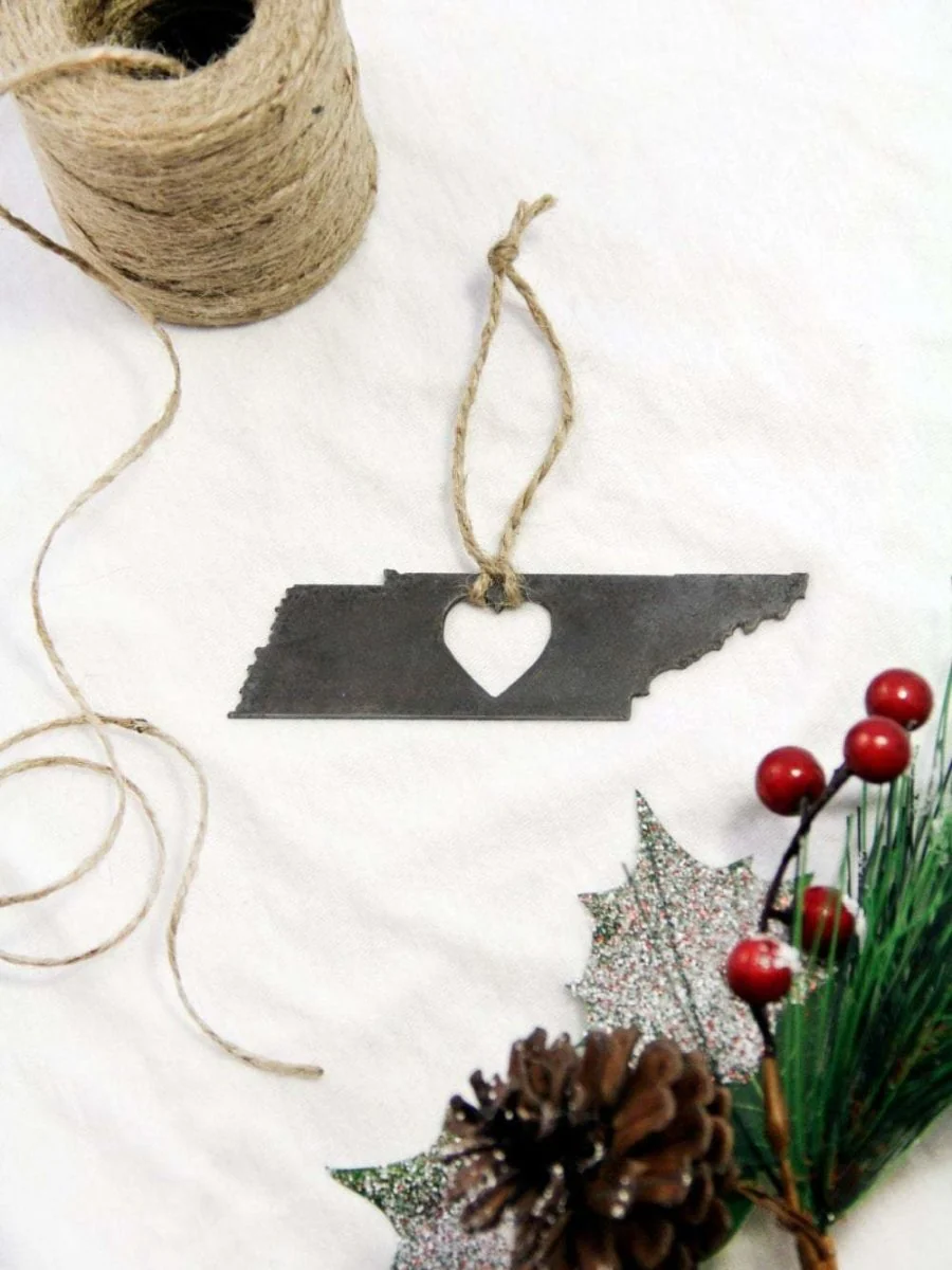 Tennessee Heart Christmas Ornament - Image 4