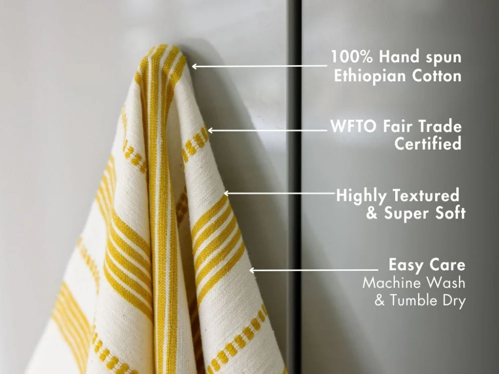 Terrara Handwoven Ethiopian Cotton Tea Towel - Image 2